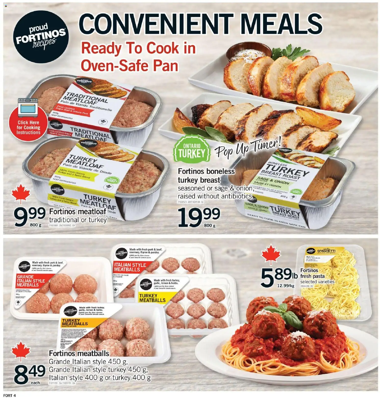 Fortinos flyer valid from 23.10.2025 | Page: 5 | Products: Beef, Pasta, Turkey, Oven