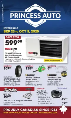 Preview of Princess Auto - 2 Week Sale! from shop Princess Auto valid from 23.09.2025