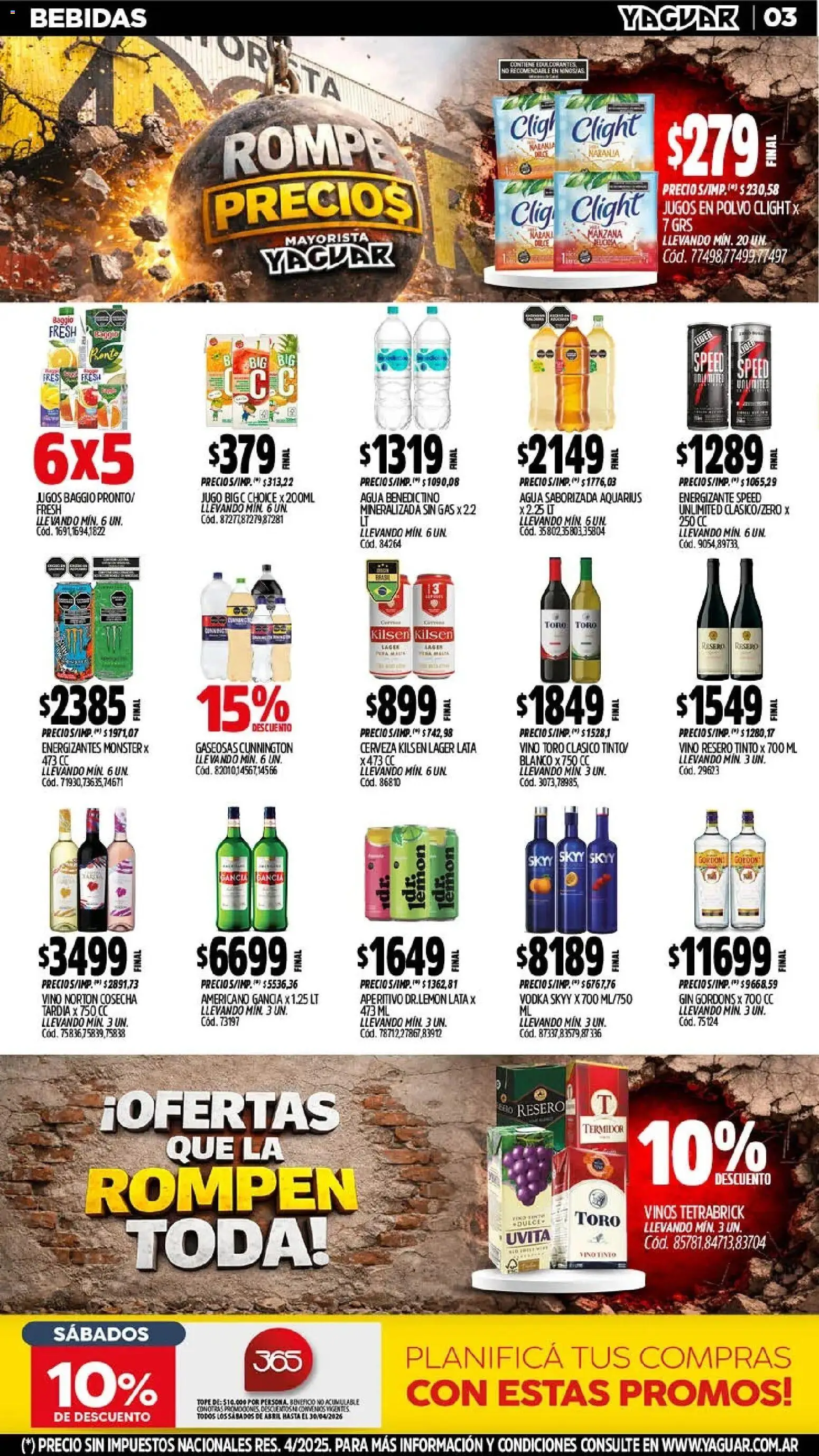 Yaguar - Oferta Semanal Buenos Aires │ válido desde el 20.04.2026 | Página: 4 | Productos: Manzana, Vino, Cerveza, Agua saborizada