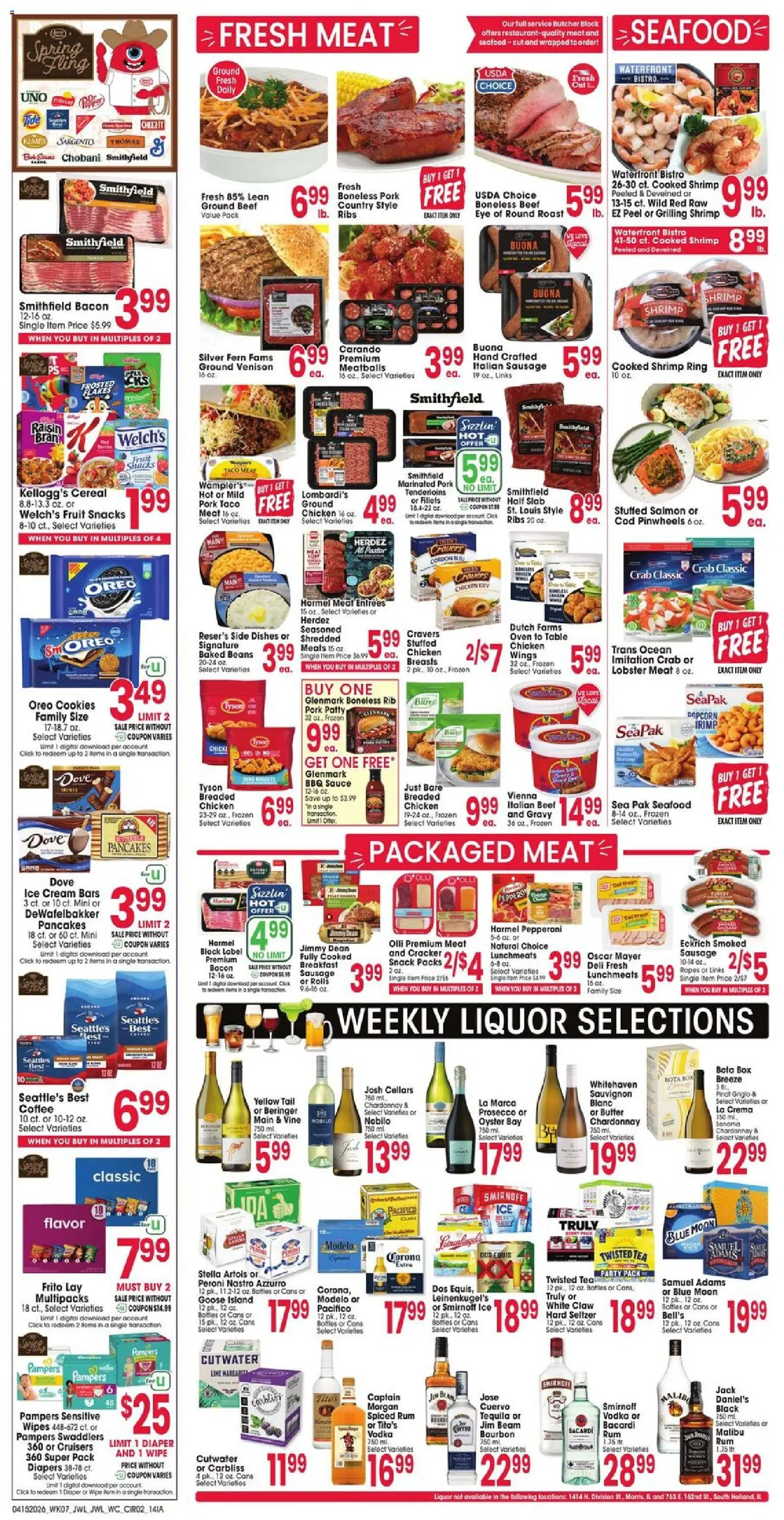 Jewel Osco Weekly Ad - IA - valid from 15.04.2026 | Page: 2 | Products: Table, Box, Tea, Sausage