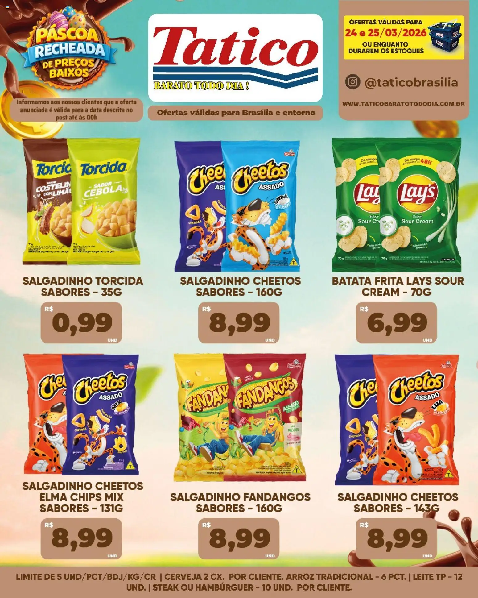 Tatico Folheto - válido de 26.03.2026 | Página: 27 | Produtos: Elma Chips, Arroz, Hambúrguer, Cheetos