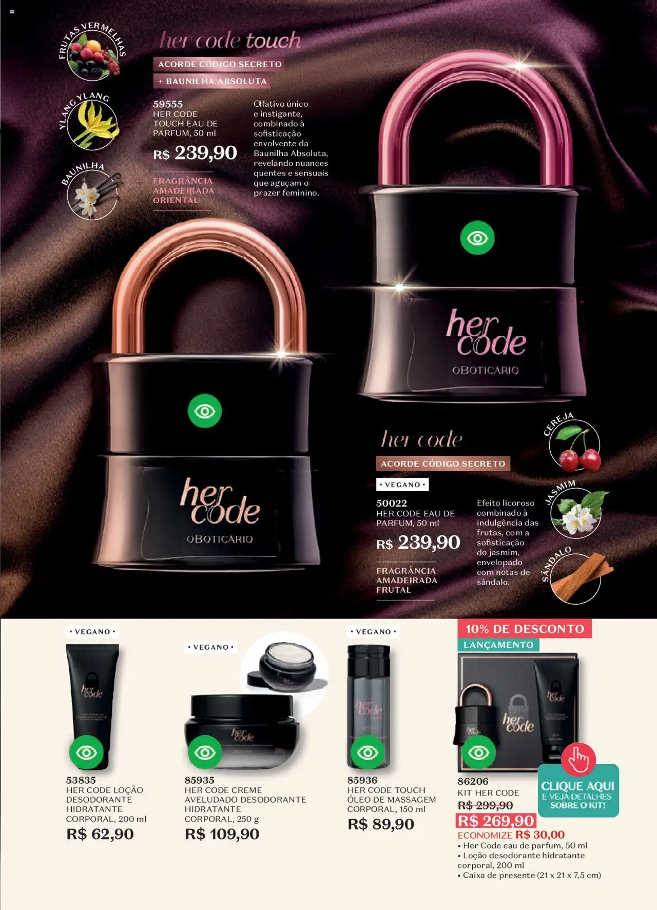 O Boticário Folheto - válido de 11.08.2025 | Página: 69 | Produtos: Cereja, Fragrância, Óleo, Creme