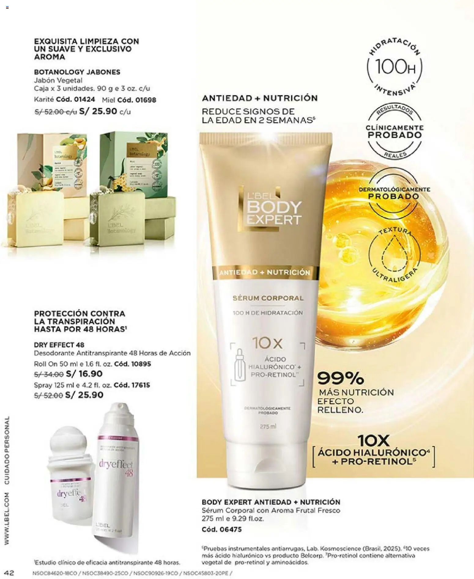 Catálogo L'Bel válido desde 17.01.2026 | Página: 42 | Productos: Jabón, Desodorante, Antitranspirante, Caja