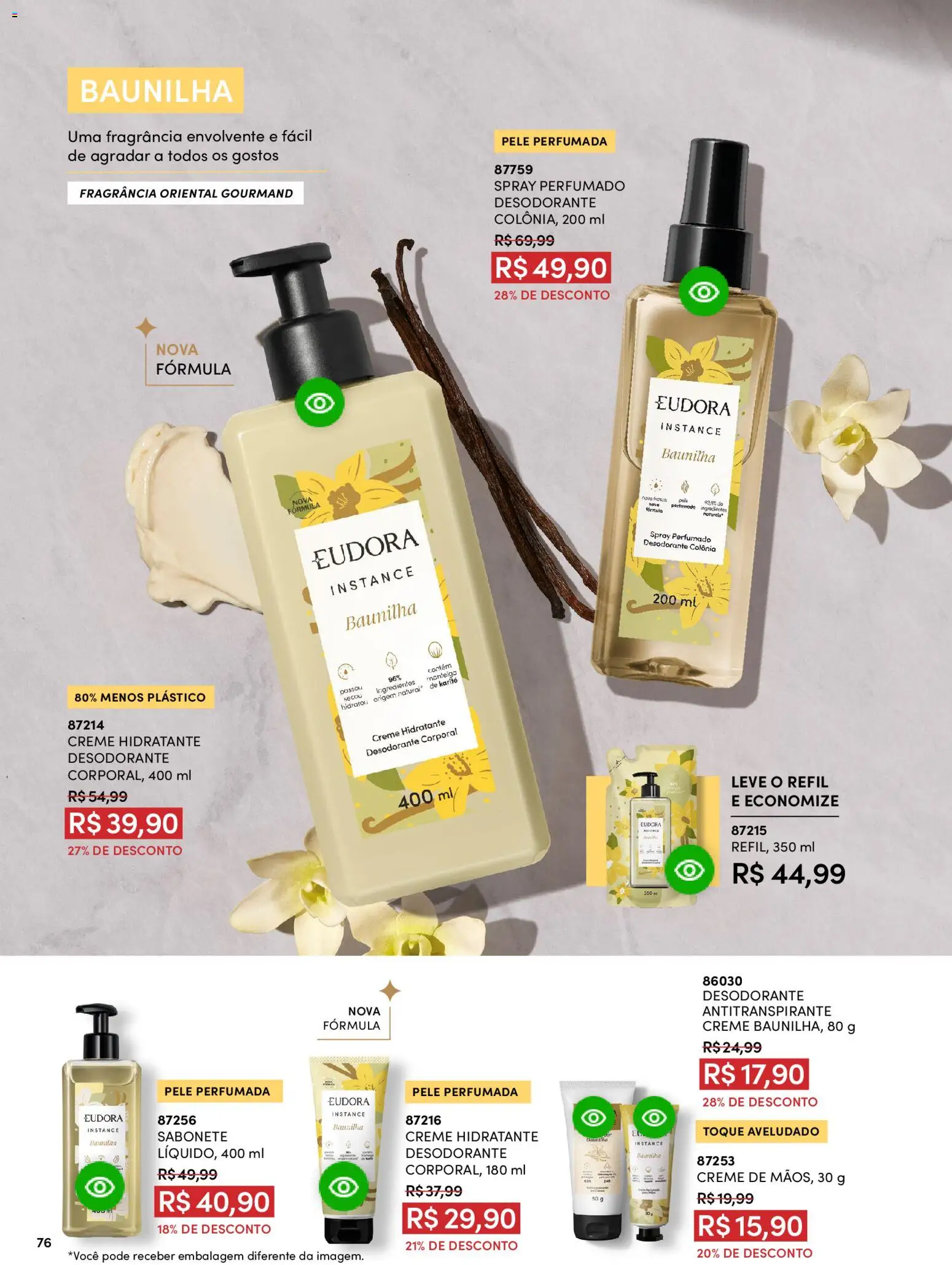 Eudora Folheto - válido de 29.10.2025 | Página: 105 | Produtos: Fragrância, Desodorante, Manteiga, Creme