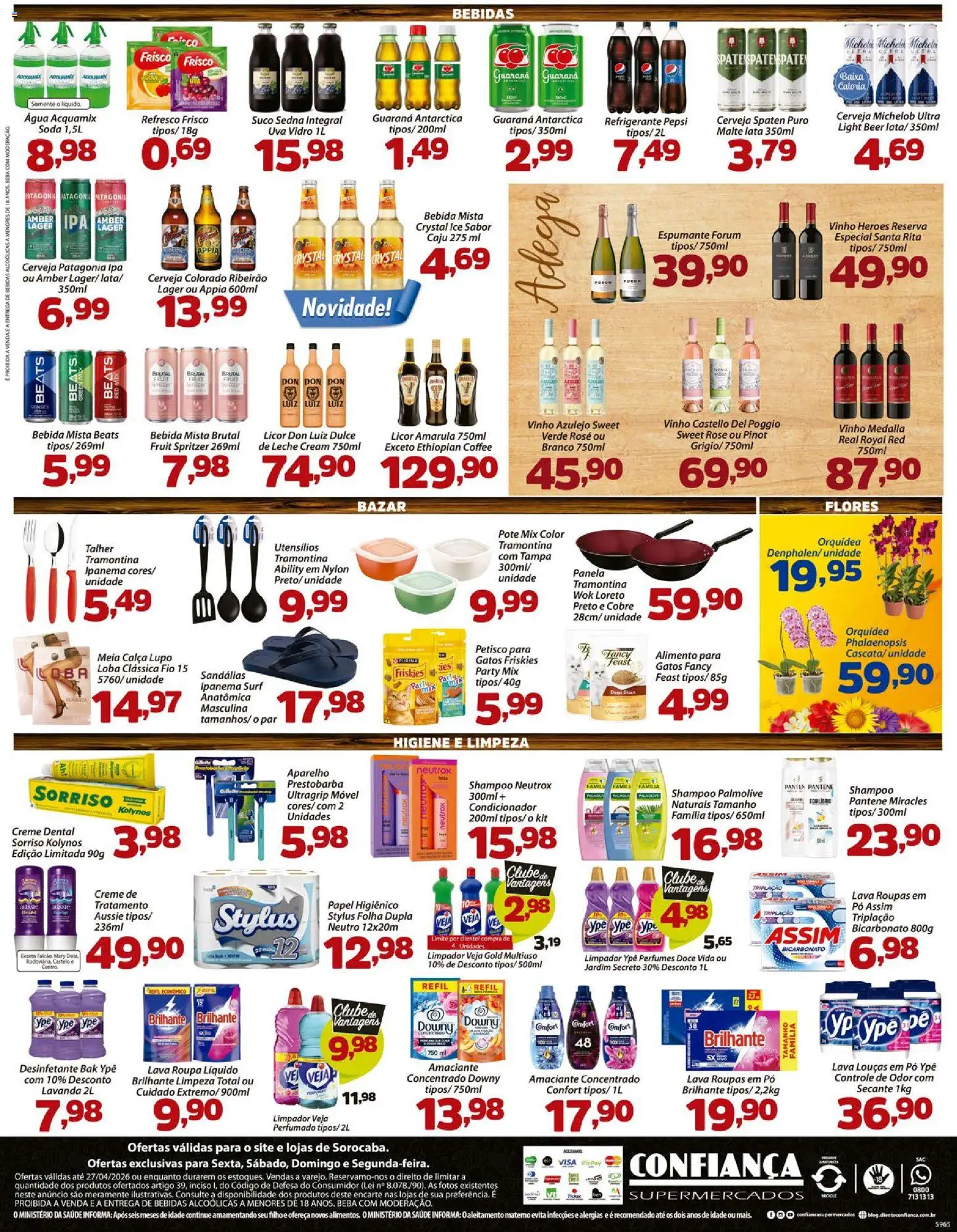 Confiança Folheto - válido de 24.04.2026 | Página: 4 | Produtos: Licor, Sandálias, Perfumes, Refrigerante