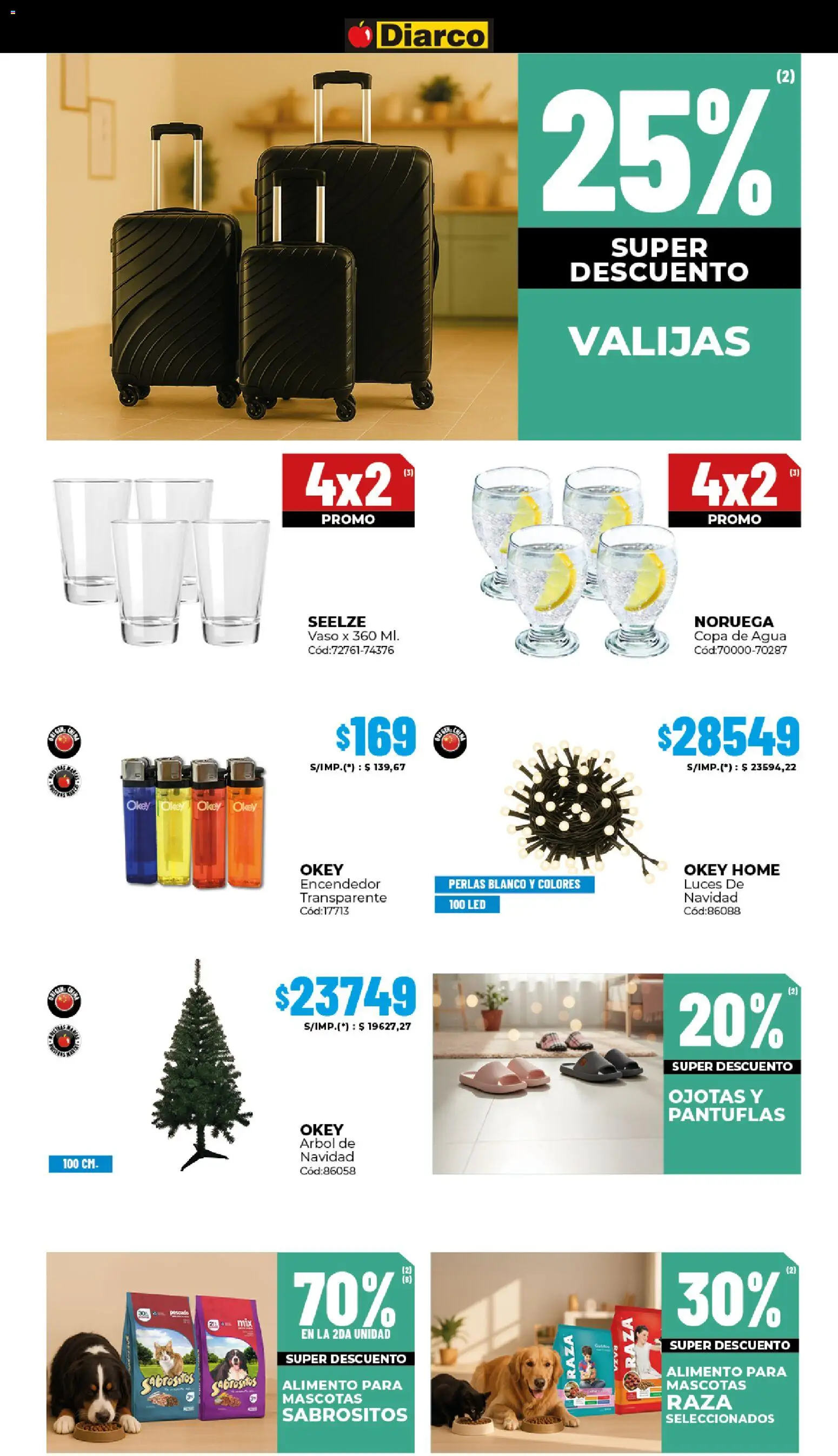 Diarco - Ofertas Hogar, Bazar Y Electro │ válido desde el 10.11.2025 | Página: 2 | Productos: Encendedor, Ojotas, Pescado, Agua
