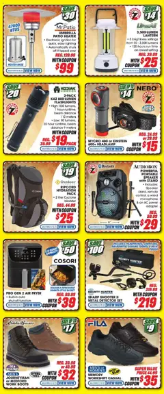 Preview of Big 5 Sporting Goods weekly ads valid from 10.10.2025 | Page: 6 | Products: Pin, Umbrella, Microphone, Adapter
