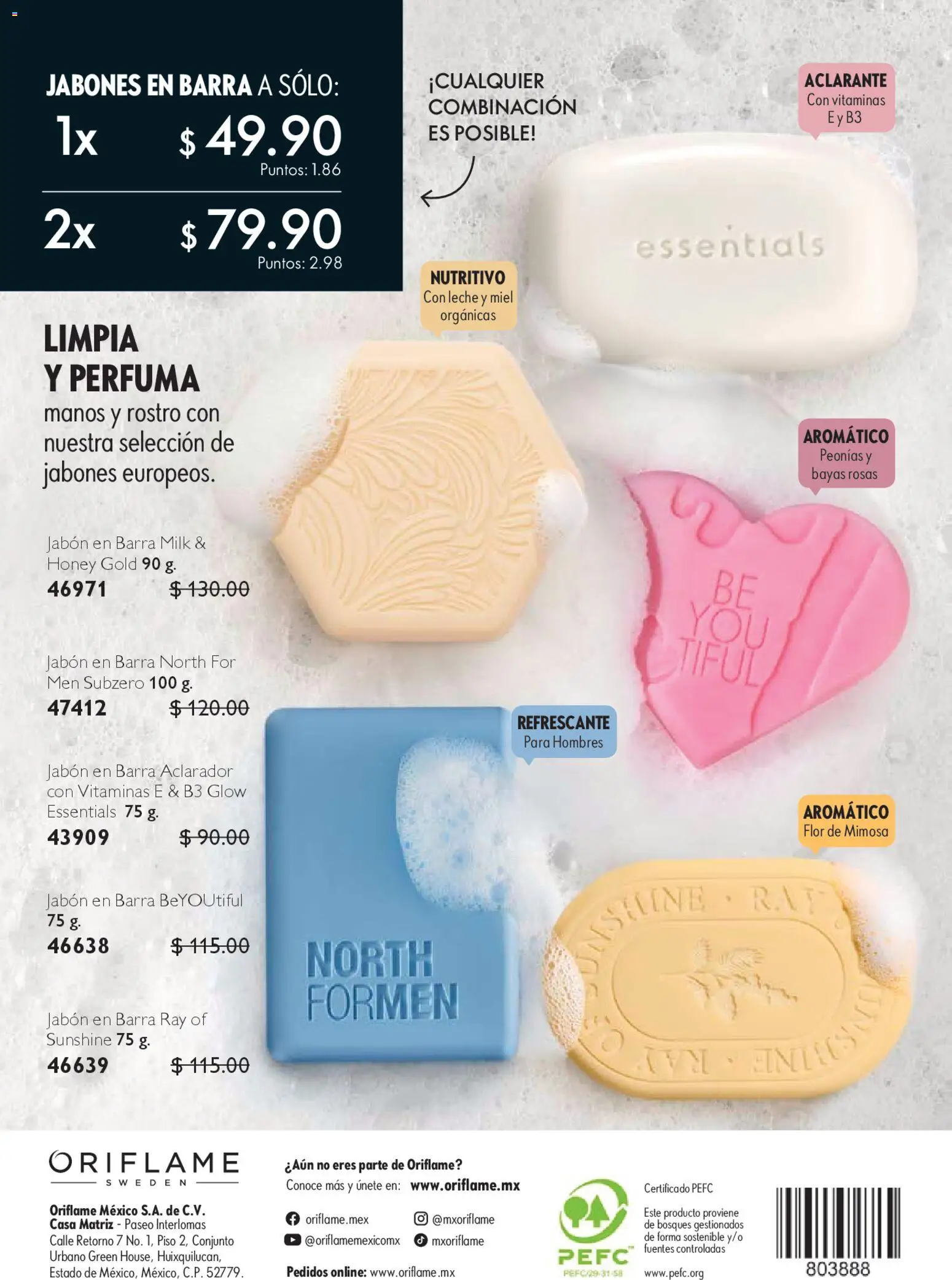 Nuevas ofertas de Oriflame válidas en toda la República Mexicana desde el 25.10.2025. ¡Encuentra las mejores ofertas en Oriflame Buen Fin! | Página: 132 | Productos: Leche, Vitaminas, Barra, Jabón