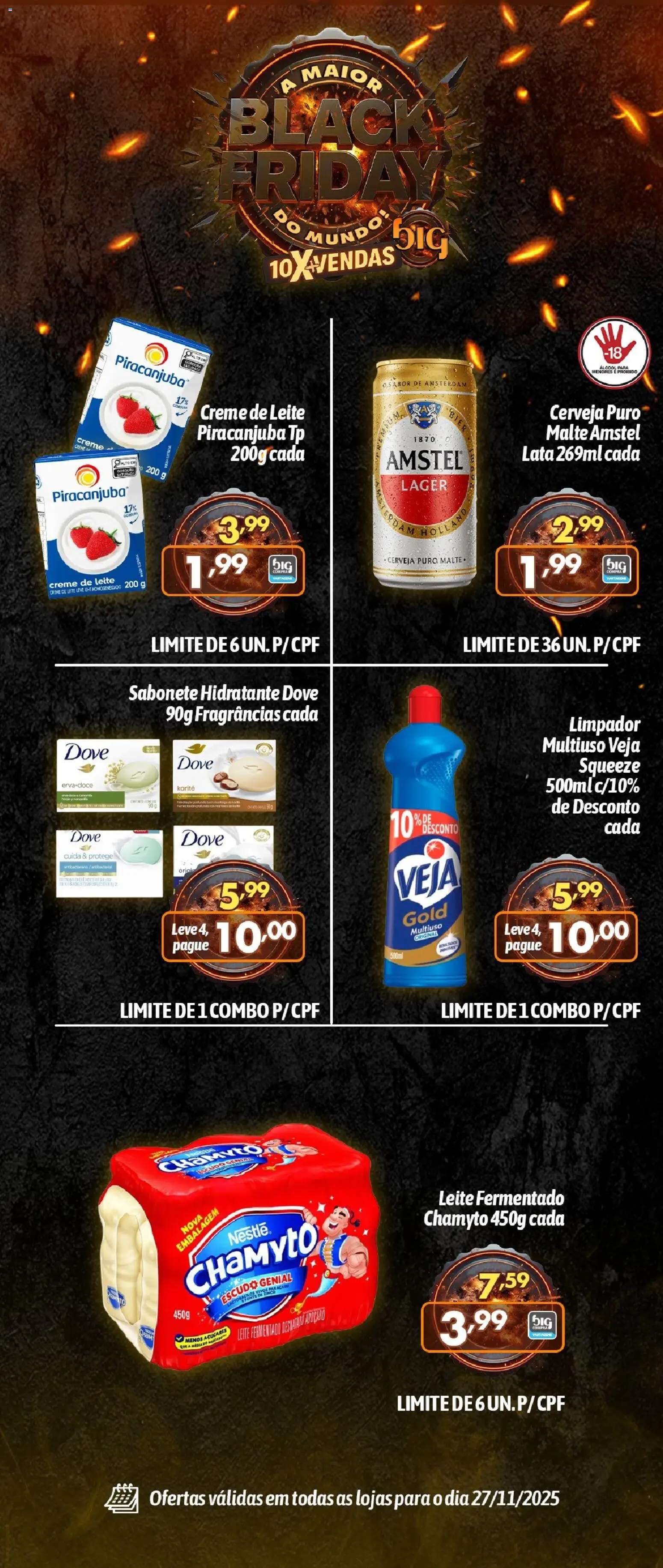 Big Compra Folheto - válido de 27.11.2025 | Página: 1 | Produtos: Leite, Creme, Dove, Leite fermentado