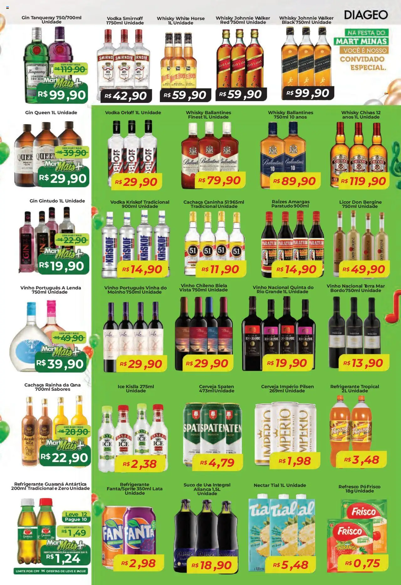 Mart Minas Folheto - válido de 11.09.2025 | Página: 3 | Produtos: Pó, Guaraná, Cachaça, Refrigerante