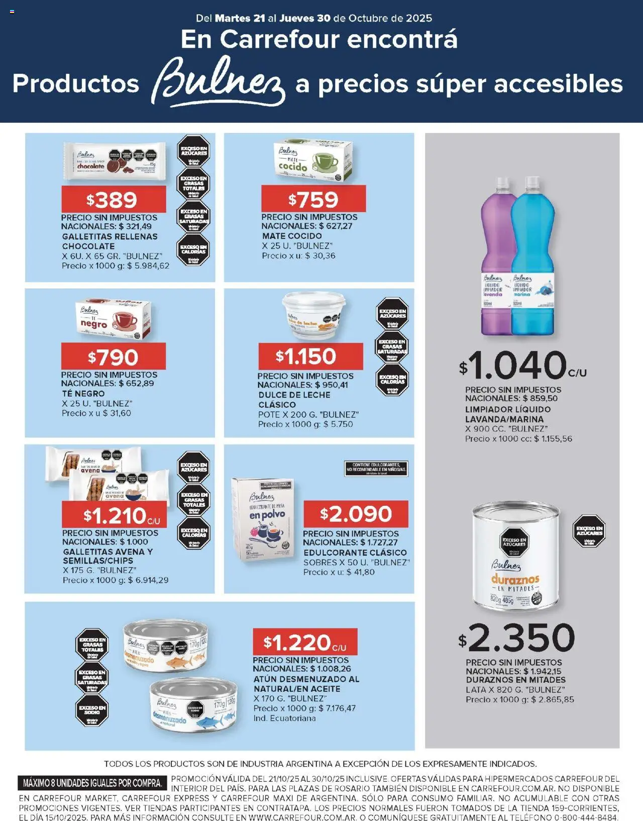 Carrefour ofertas - Catamarca │ válido desde el 21.10.2025 | Página: 13 | Productos: Rosario, Chocolate, Té, Limpiador
