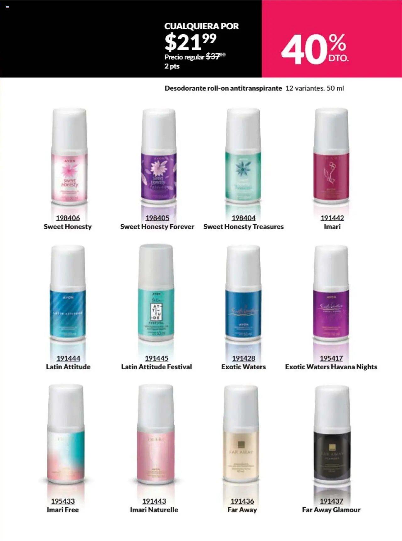Nuevas ofertas de AVON válidas en toda la República Mexicana desde el 09.10.2025. ¡Encuentra las mejores ofertas en AVON - Campaña 16 2025! | Página: 121 | Productos: Desodorante, Antitranspirante