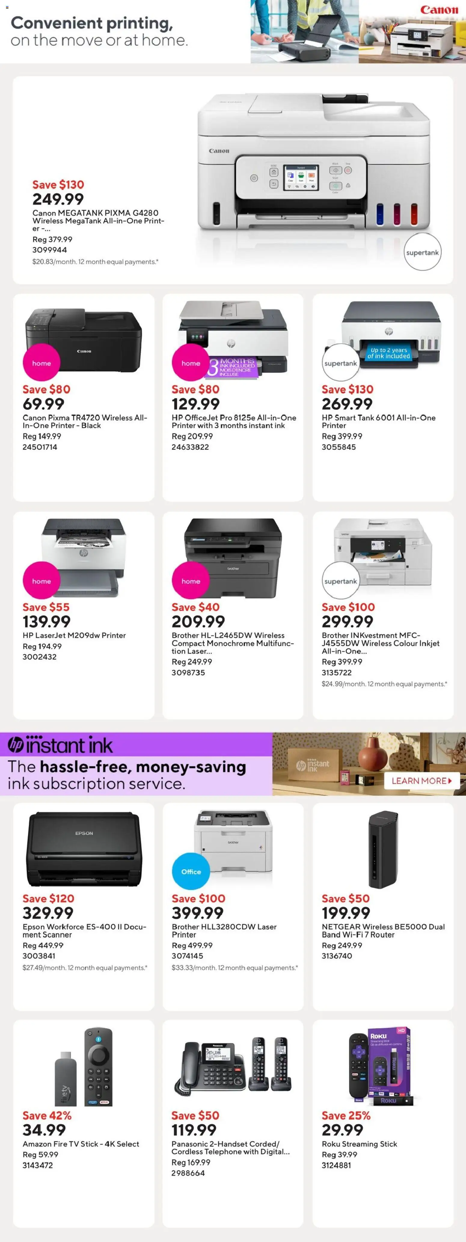 Staples flyer valid from 30.01.2026 | Page: 12 | Products: Printer, Tv