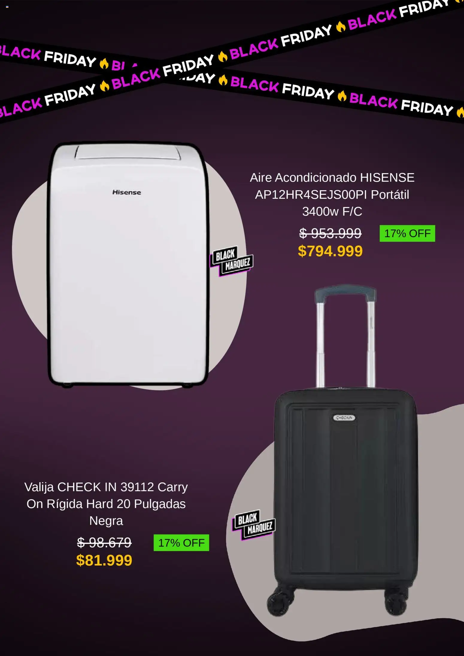 Grupo Marquez Black Friday │ válido desde el 27.11.2025 | Página: 6 | Productos: Valija, Aire acondicionado