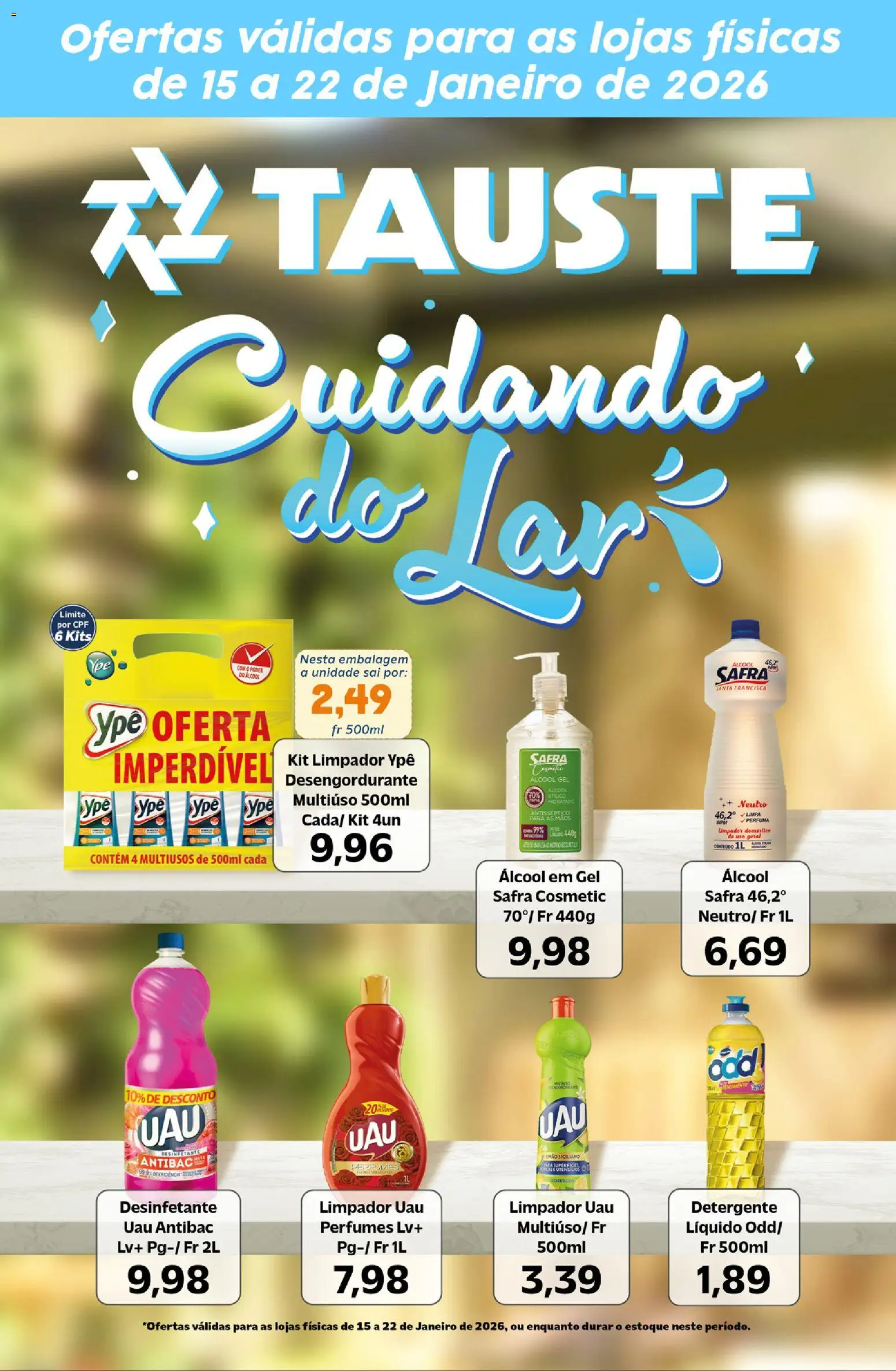 Tauste Folheto - válido de 15.01.2026 | Página: 1 | Produtos: Limão siciliano, Desengordurante, Perfumes, Desinfetante