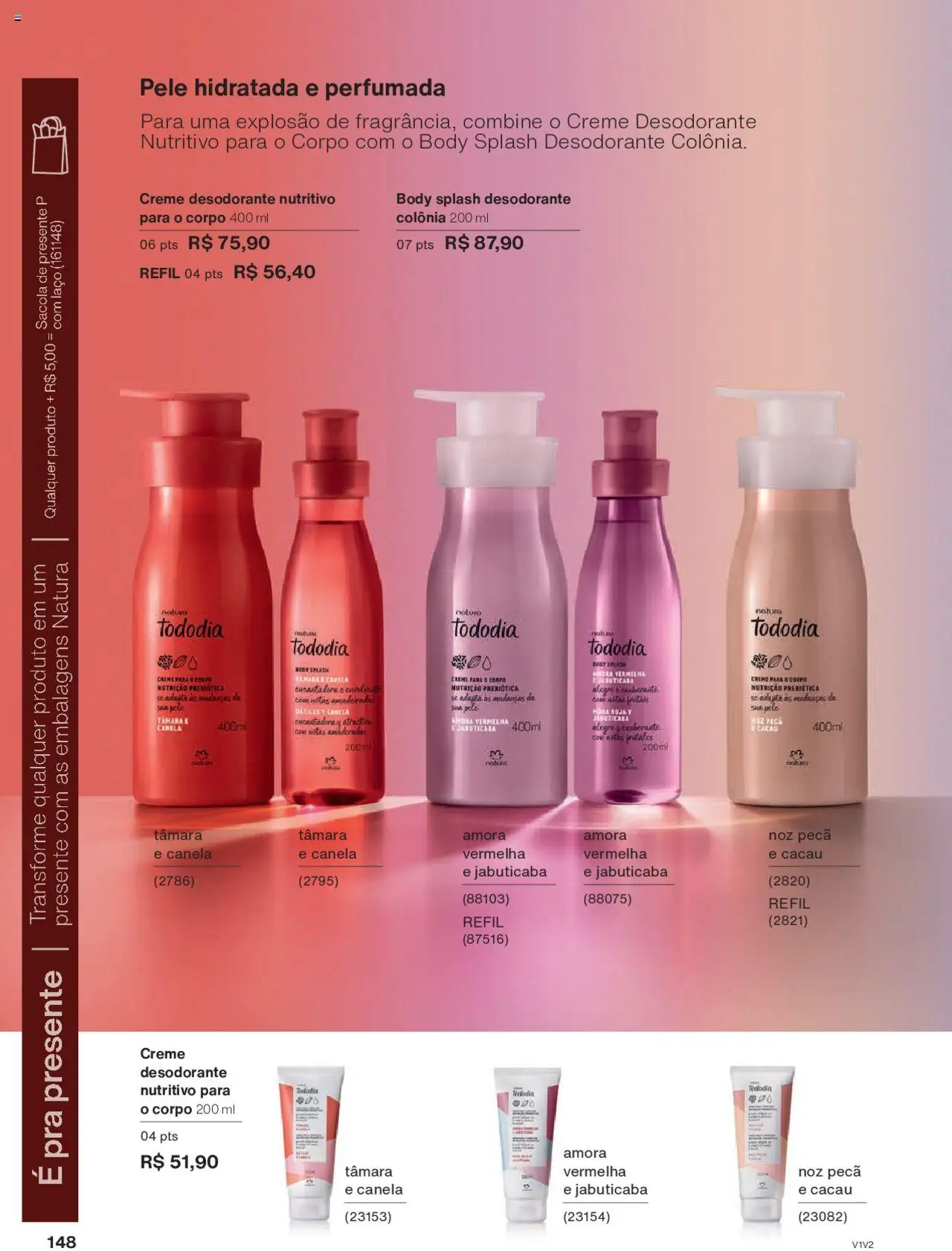 Natura Folheto - válido de 01.10.2025 | Página: 148 | Produtos: Desodorante, Creme, Body, Canela