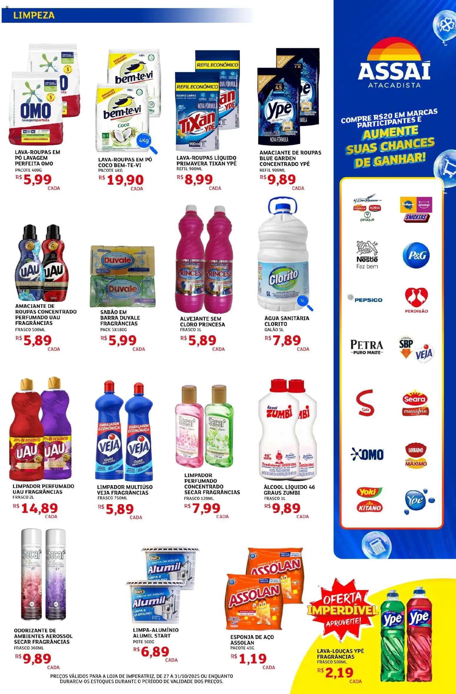 Assaí Atacadista Folheto - válido de 27.10.2025 | Página: 7 | Produtos: Coco, Perfume, Pó, Esponja de aço