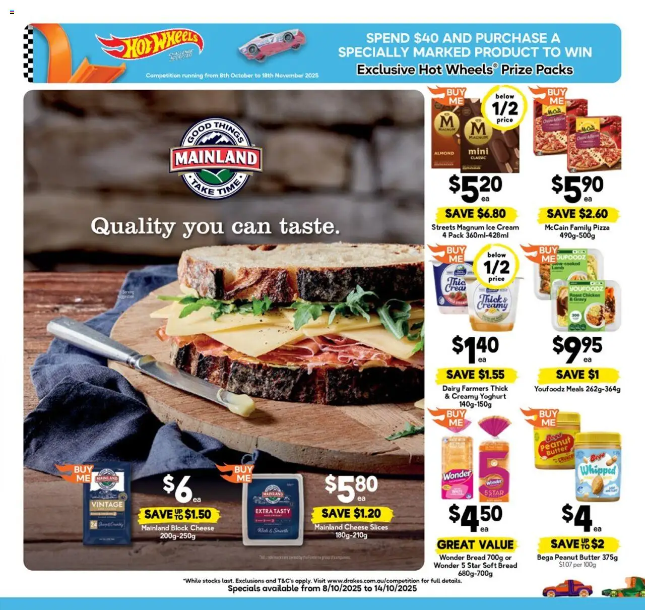 Drakes catalogue - valid from 08.10.2025 | Page: 3 | Products: Dairy, Bread, Pizza, Lamb