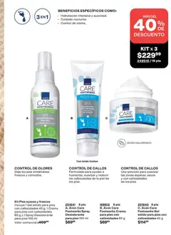Vista previa de Avon Care Footworks Crema para pies con callosidades 80 g, Crema para pies con callosidades con ácido láctico, 80 g., nuevo folleto de la tienda, válido en México a partir del 02.04.2026 | Página: 189 | Productos: Desodorante, Crema