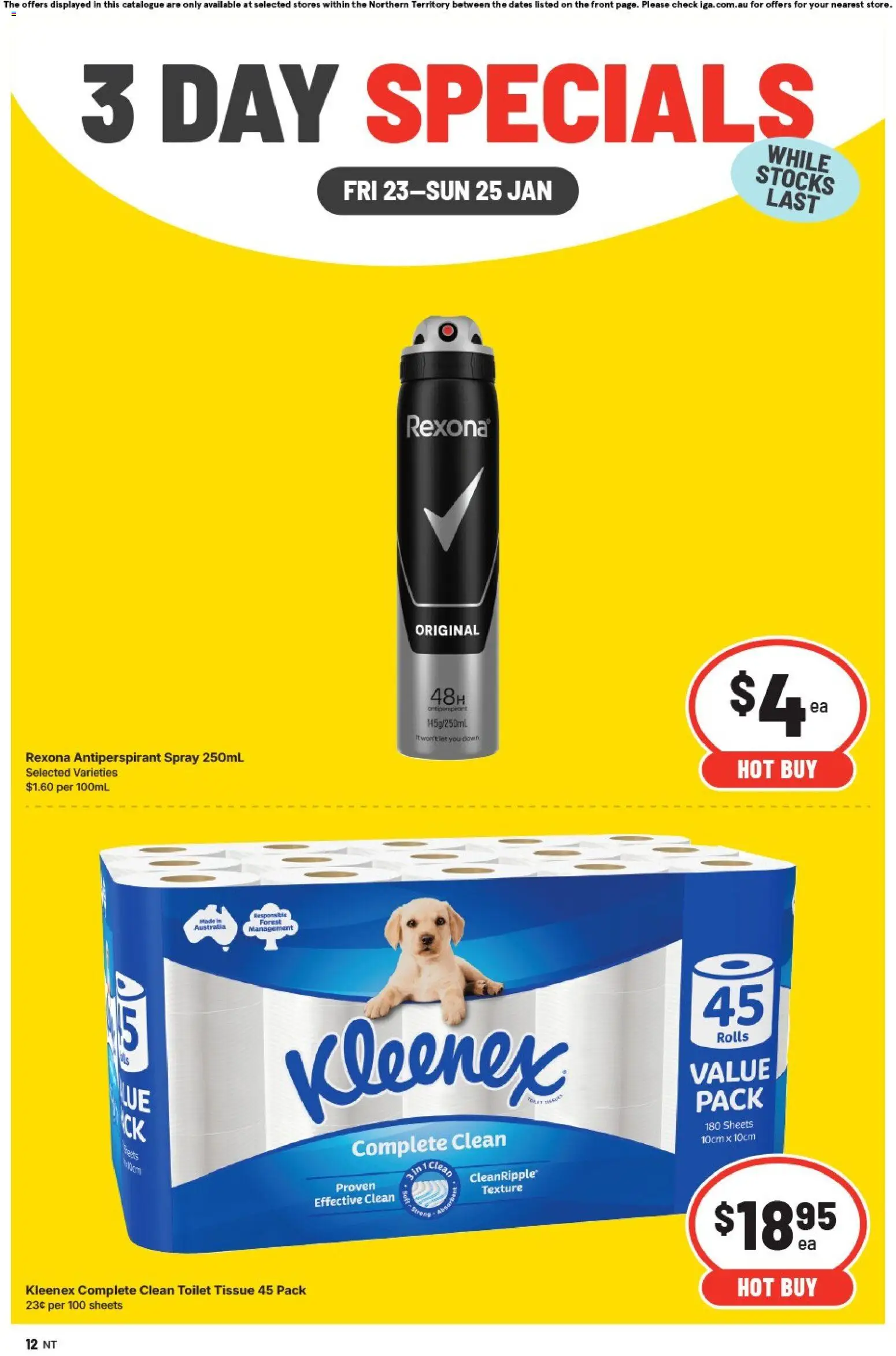 IGA catalogue - valid from 23.01.2026 | Page: 4 | Products: Toilet, Antiperspirant