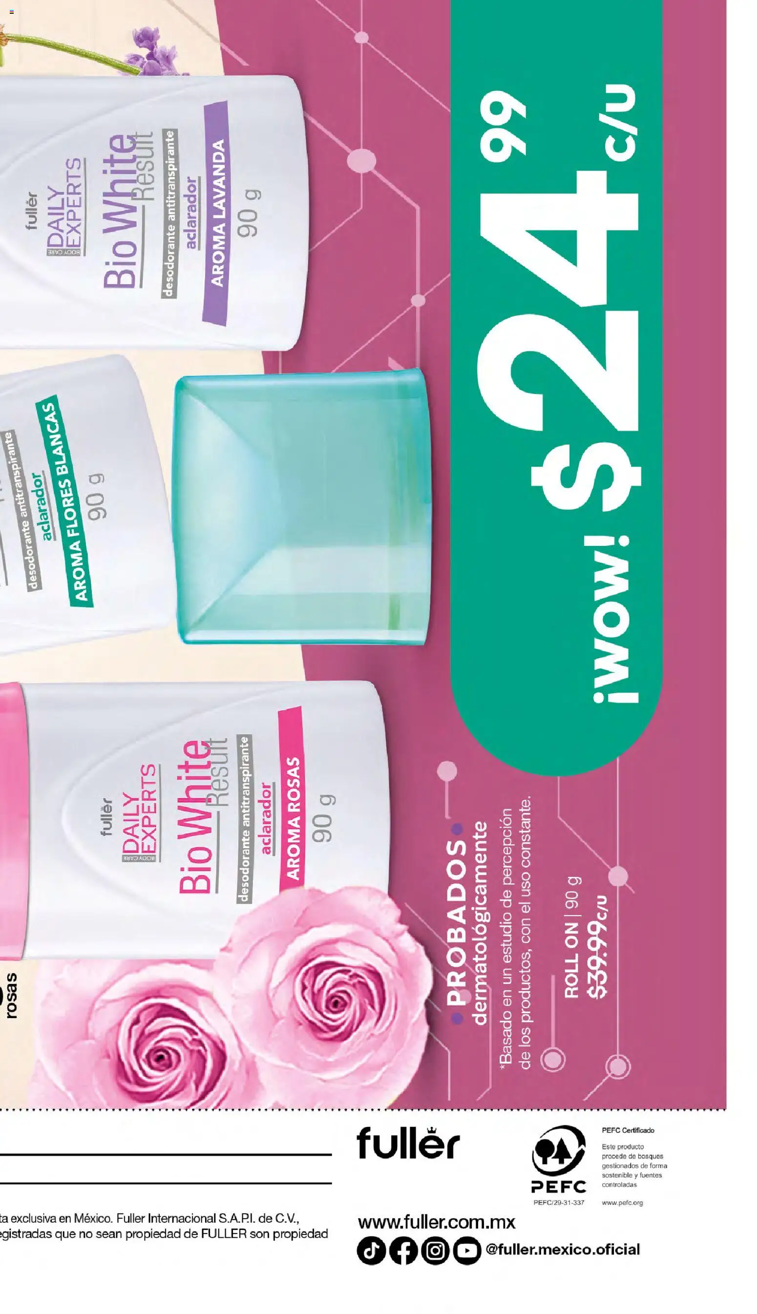 Nuevas ofertas de Fuller válidas en toda la República Mexicana desde el 10.12.2025. ¡Encuentra las mejores ofertas en Fuller campaña 18 2025! | Página: 198 | Productos: Desodorante, Antitranspirante, Body