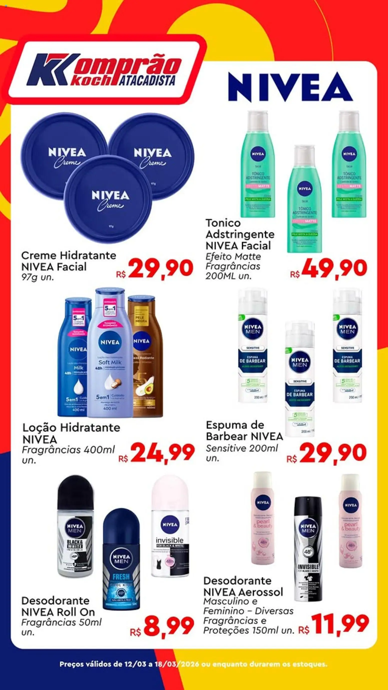 Komprao Atacadista Folheto - válido de 12.03.2026 | Página: 1 | Produtos: Tônico, Espuma de barbear, Desodorante, Creme