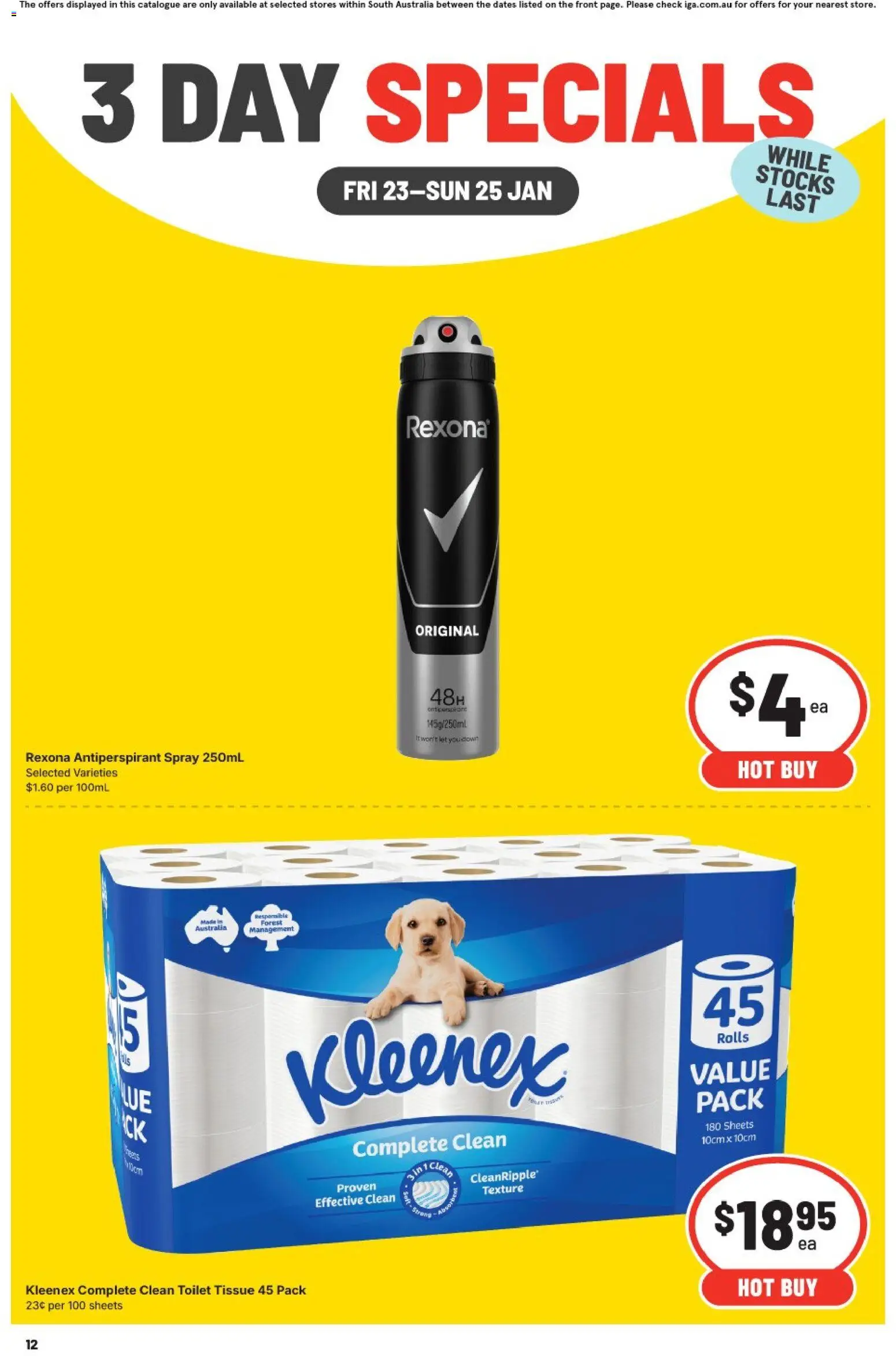 IGA catalogue - valid from 23.01.2026 | Page: 4 | Products: Toilet, Antiperspirant