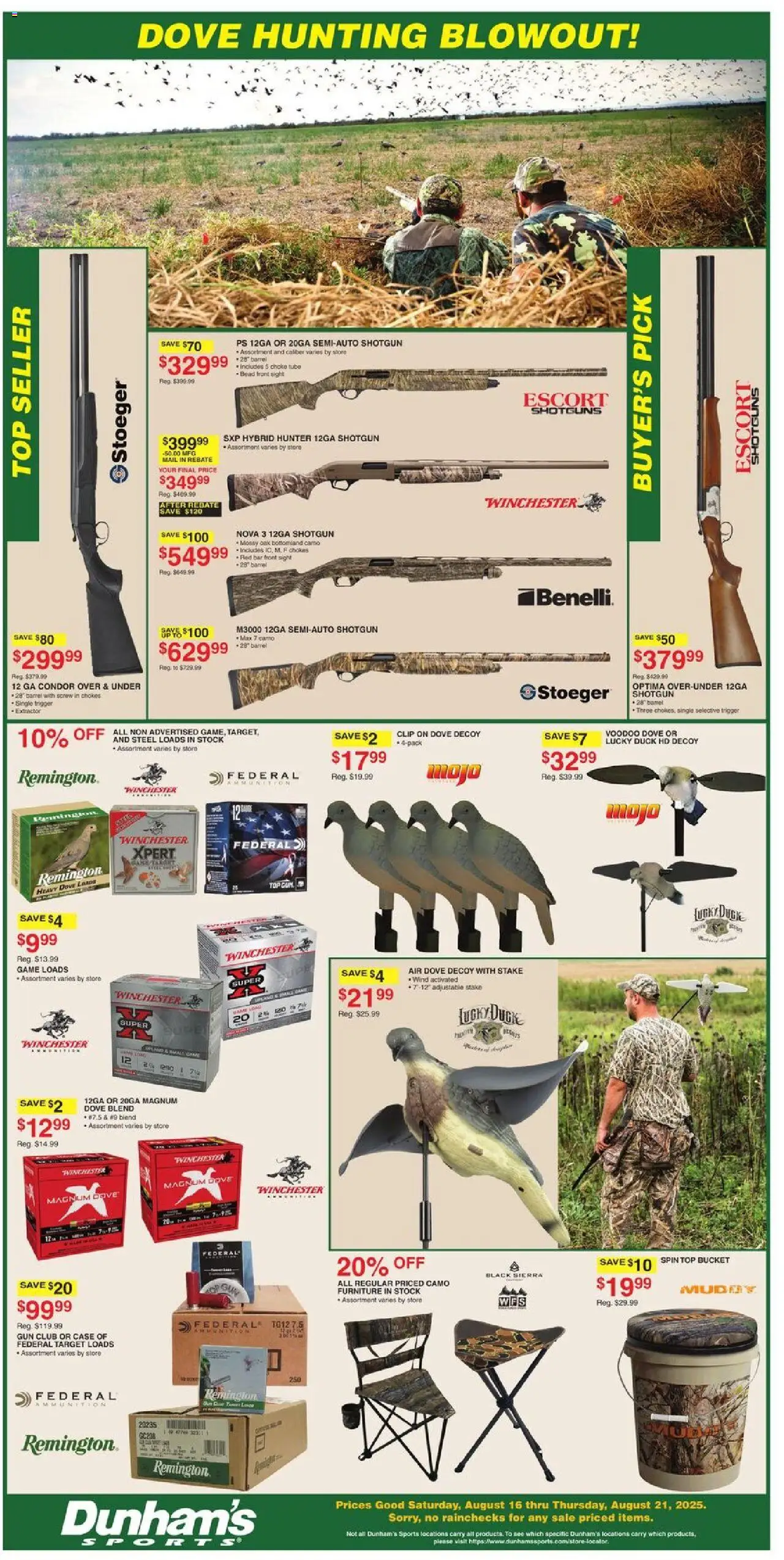 Dunham's Sports Weekly Ad - valid from 15.08.2025 | Page: 5 | Products: Ring, Shotgun, Extractor, Game