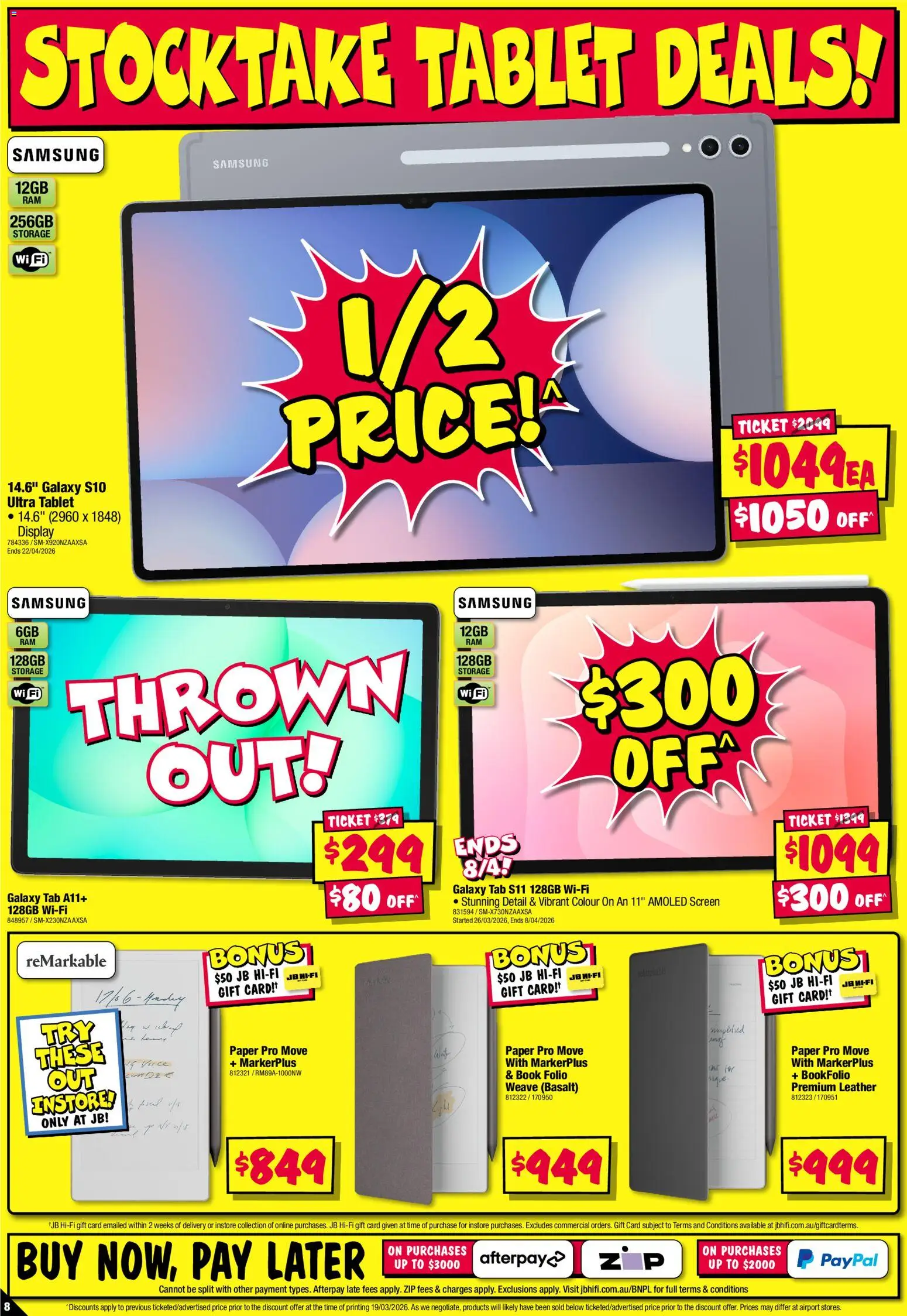 JB Hi-Fi catalogue - valid from 02.04.2026 | Page: 8 | Products: Tablet, Screen