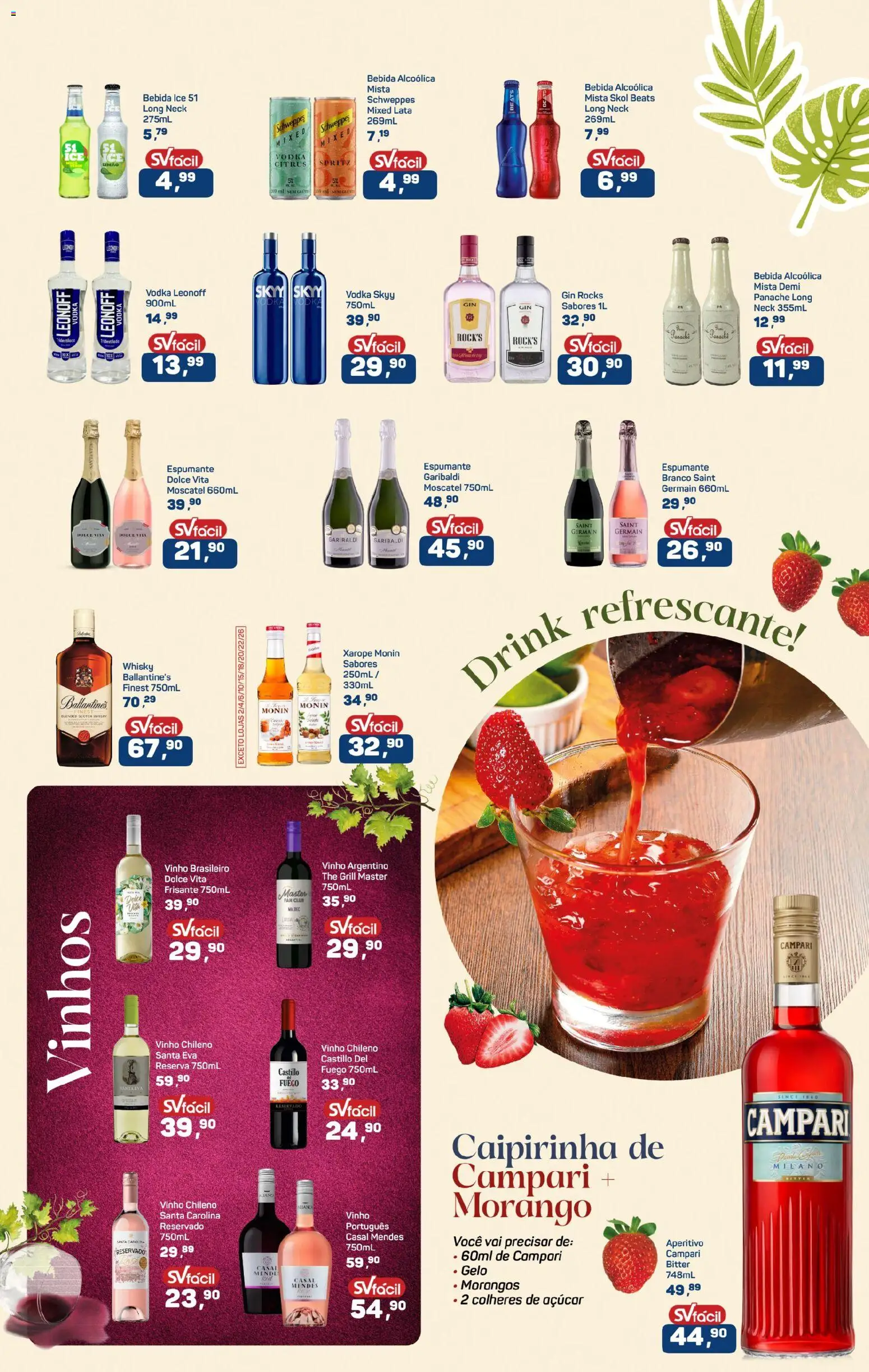 Supermercados São Vicente Folheto - válido de 14.01.2026 | Página: 5 | Produtos: Gin, Xarope, Bebida, Açúcar