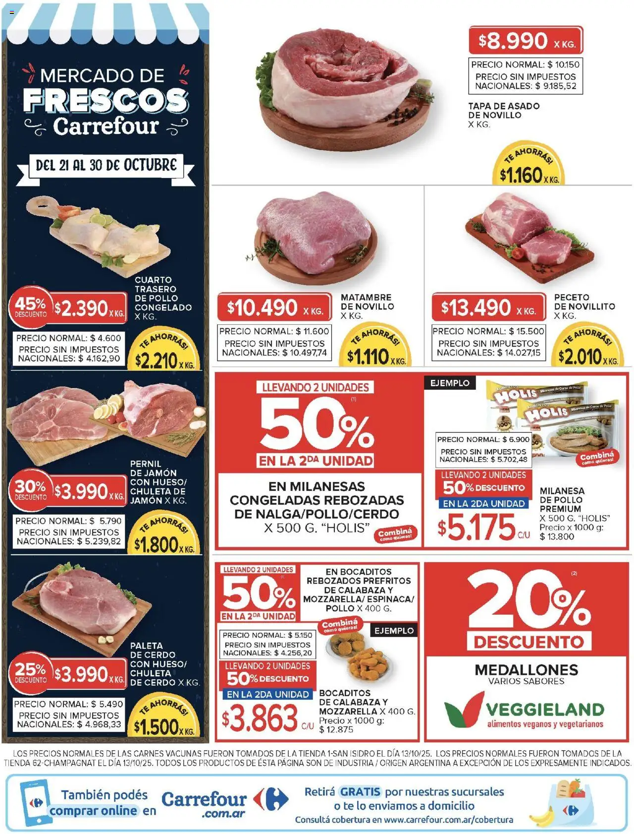 Carrefour - Ofertas Carrefour | 21 al 30 Octubre - 877a82af-aec3-47b2-a5ca-060b2cfa1f47 │ válido desde el 21.10.2025 | Página: 32 | Productos: Milanesa, Paleta, Jamón, Cerdo