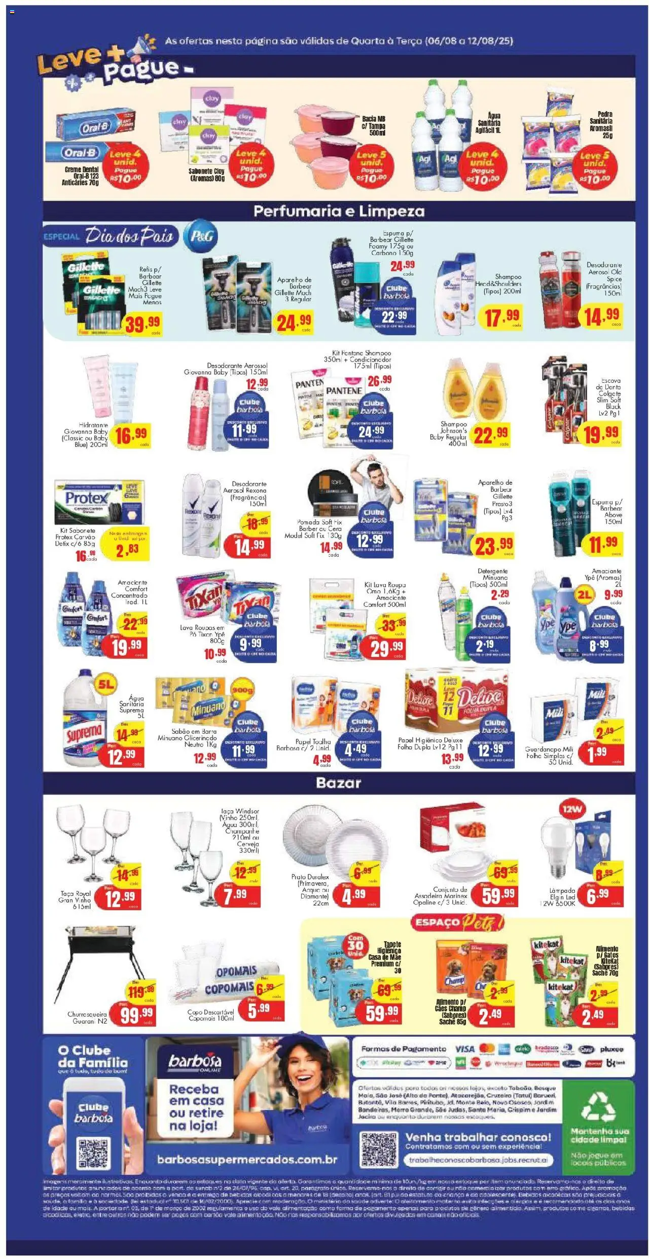 Barbosa Supermercados Folheto - válido de 06.08.2025 | Página: 4 | Produtos: Detergente, Tapete, Pomada, Amaciante