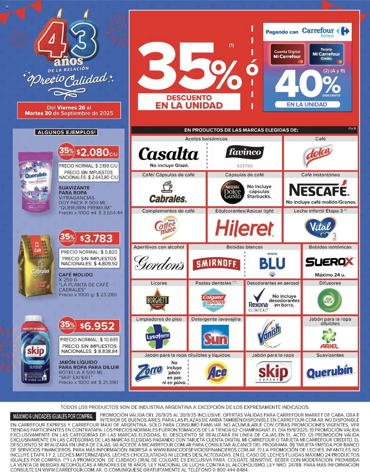 Carrefour Market catálogo │ válido desde el 26.09.2025 | Página: 8 | Productos: Teléfono, Banco, Jabón, Detergente