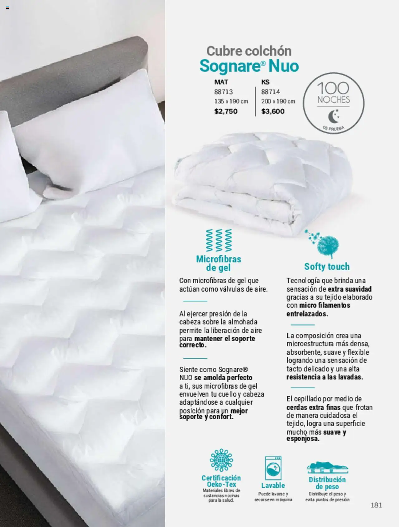 Nuevas ofertas de Vianney válidas en toda la República Mexicana desde el 07.03.2025. ¡Encuentra las mejores ofertas en Vianney catálogo Primavera! | Página: 185 | Productos: Flexible, Colchón, Almohada, Sobre