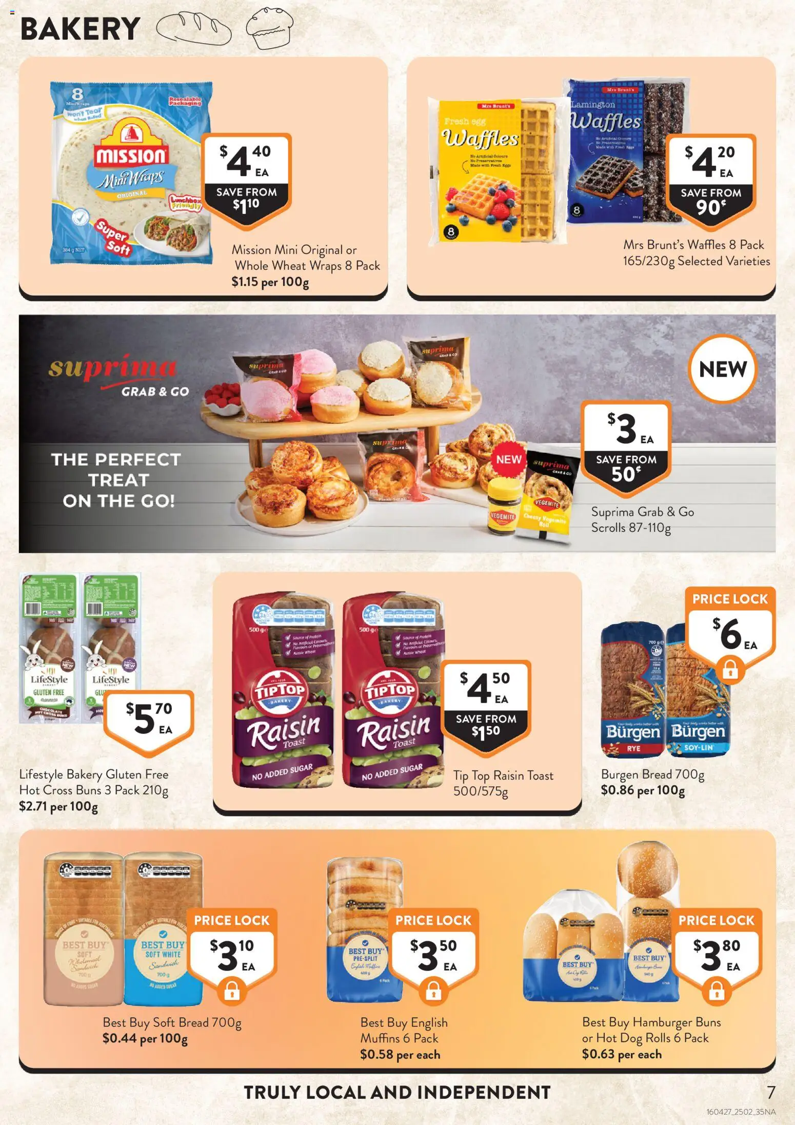Foodworks catalogue - valid from 25.02.2026 | Page: 7 | Products: Bread, Wheat, Waffles, Bakery