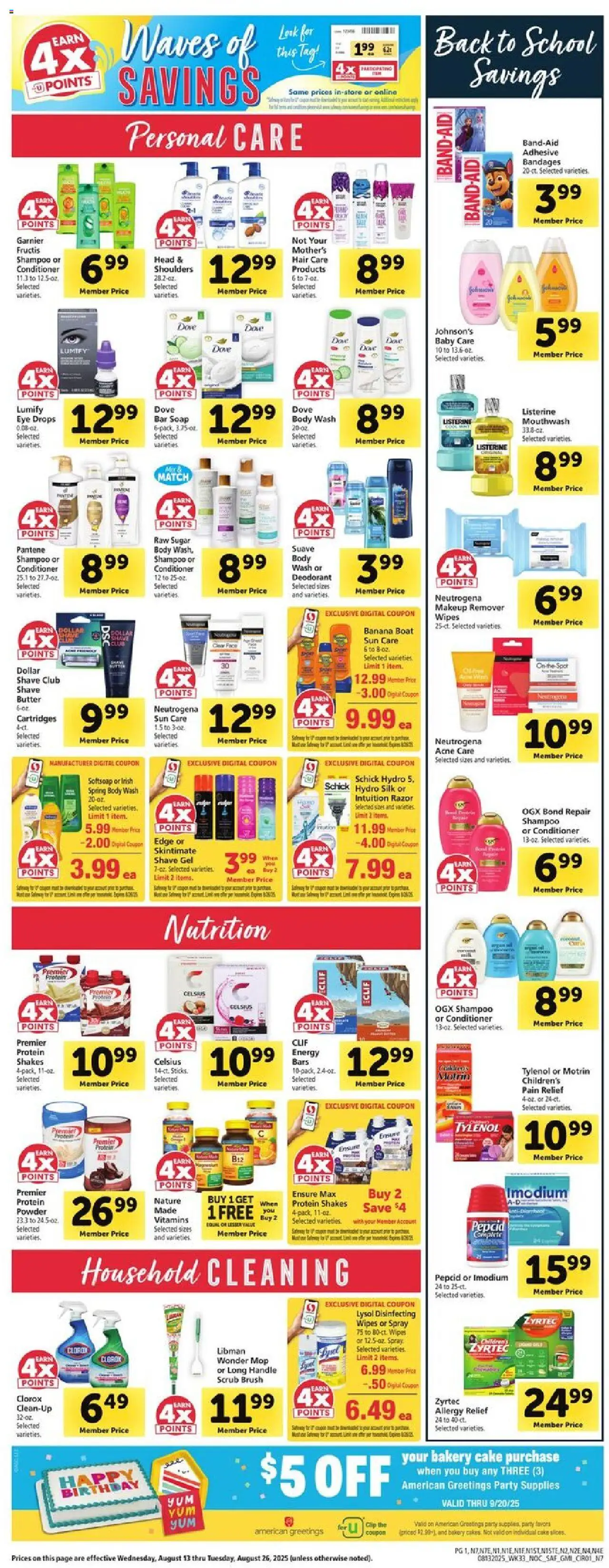 Safeway Weekly Ad - valid from 13.08.2025 | Page: 10 | Products: Bakery, Butter, Bar Soap, Body Wash