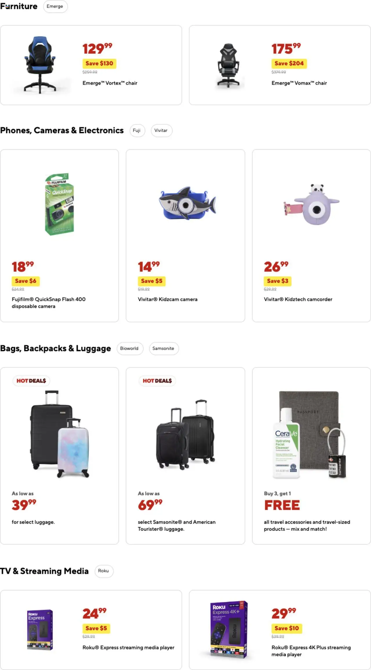 Staples Weekly Ad - valid from 19.10.2025 | Page: 9 | Products: Chair, Tv, Media Player, Player