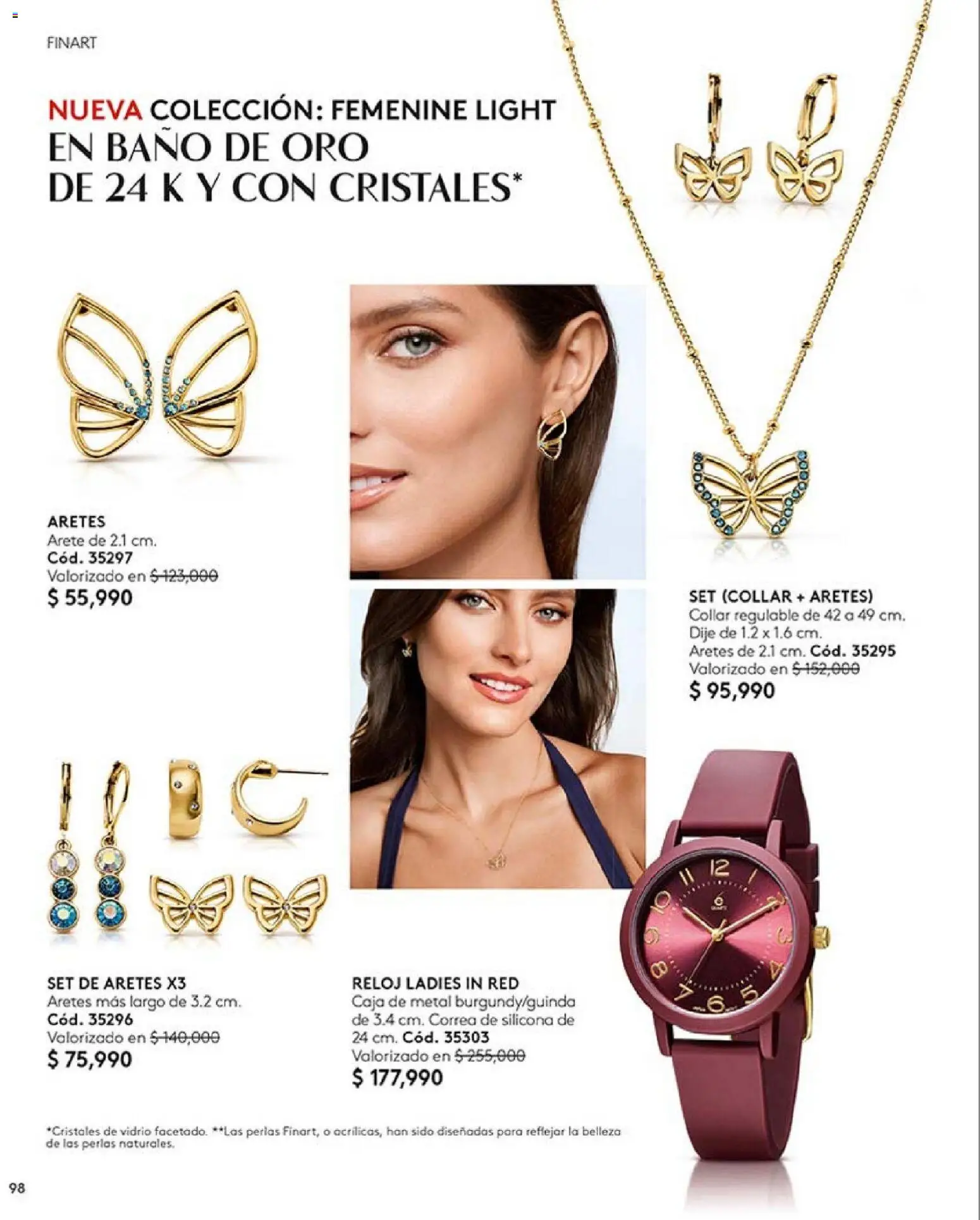 Ésika revista - valida desde el 20.02.2026 | Página: 98 | Productos: Aretes, Caja, Baño, Dije