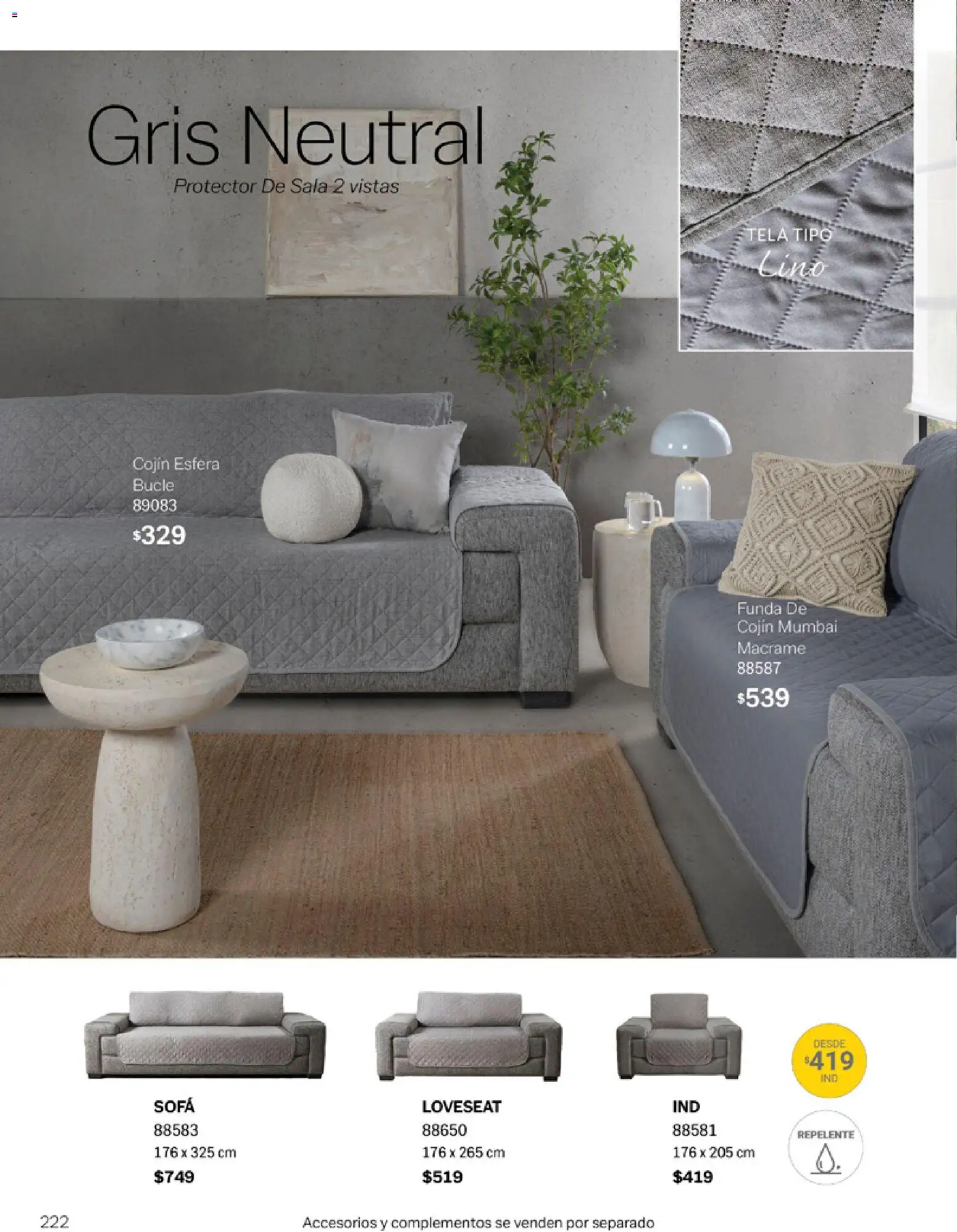 Nuevas ofertas de Vianney válidas en toda la República Mexicana desde el 06.03.2026. ¡Encuentra las mejores ofertas en Vianney catálogo Tu hogar, nuestra pasión! | Página: 224 | Productos: Sofá, Funda, Repelente