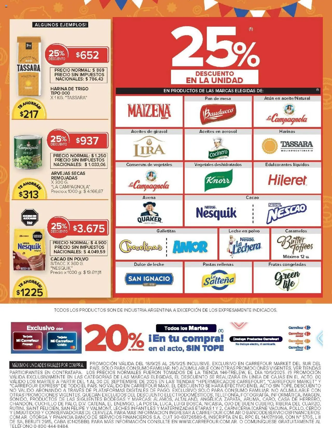 Carrefour Market catálogo - Chubut │ válido desde el 18.09.2025 | Página: 5 | Productos: Azucar, Leche en polvo, Polvo, Té
