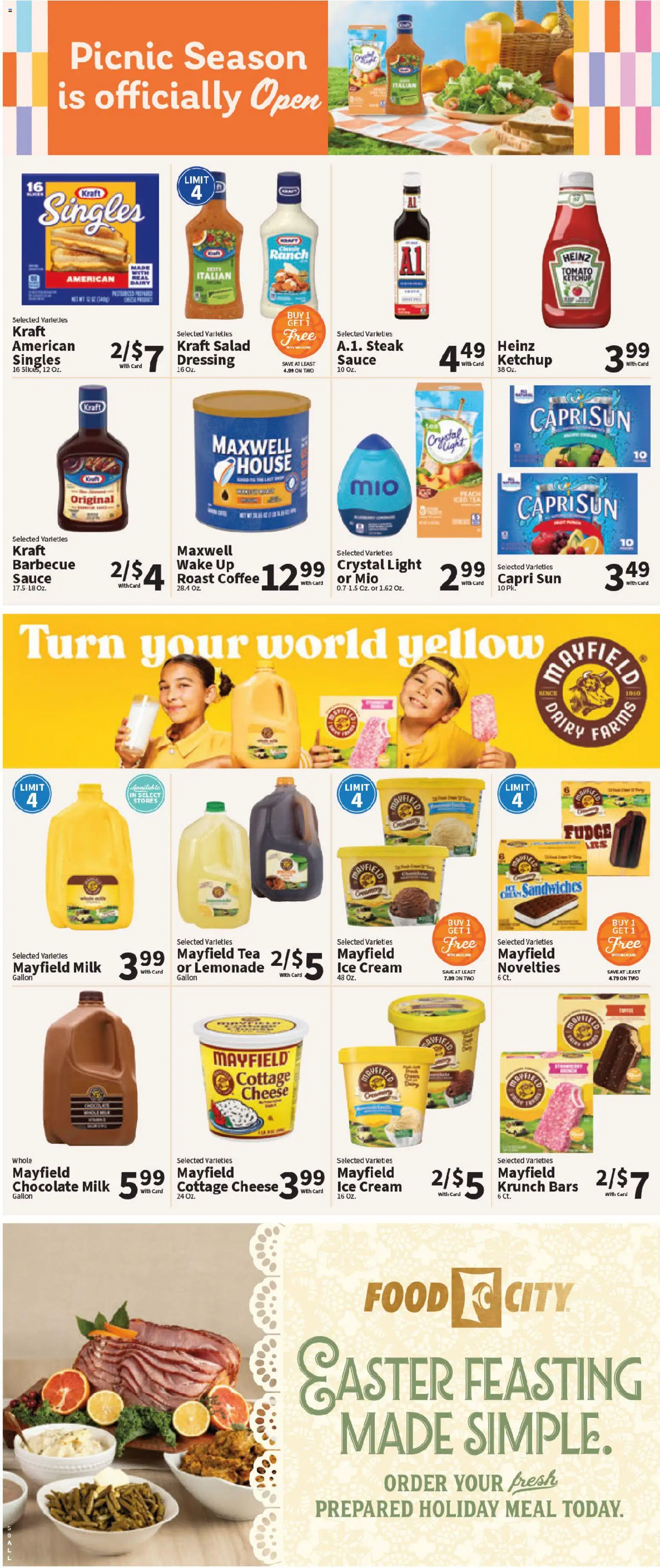 Food City Weekly Ad - valid from 27.03.2026 | Page: 7 | Products: Milk, Coffee, Cottage cheese, Ice cream
