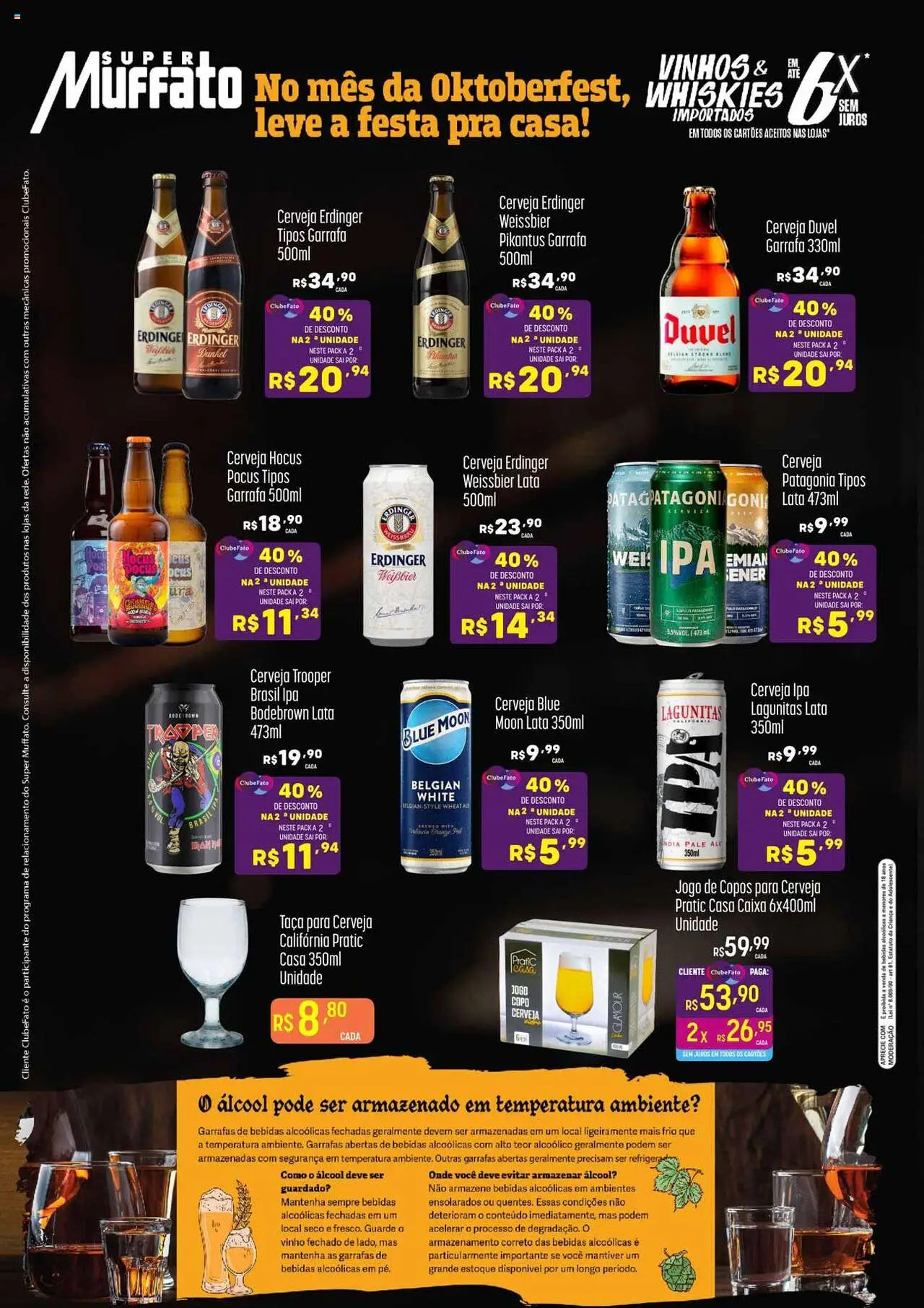 Super Muffato Folheto - válido de 17.10.2025 | Página: 3 | Produtos: Caixa, Vinho, Cerveja, Copos