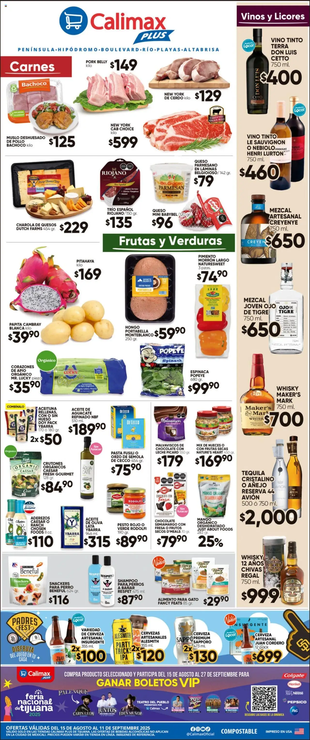 Nuevas ofertas de Calimax válidas en toda la República Mexicana desde el 15.08.2025. ¡Encuentra las mejores ofertas en Calimax - Folleto Plus! | Página: 4 | Productos: Aceite de oliva, Apio, Espinaca, Vino