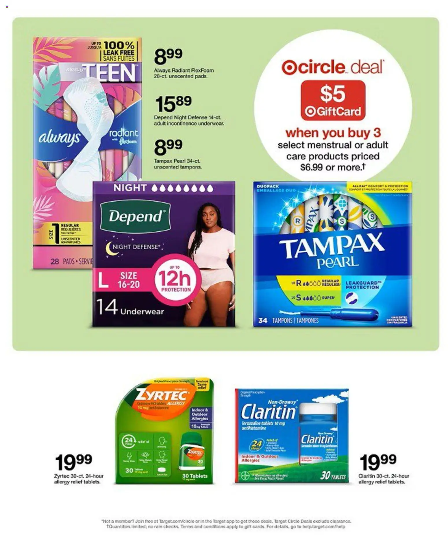 Target Weekly Ad - valid from 01.03.2026 | Page: 32 | Products: Pads, Tampons, Underwear
