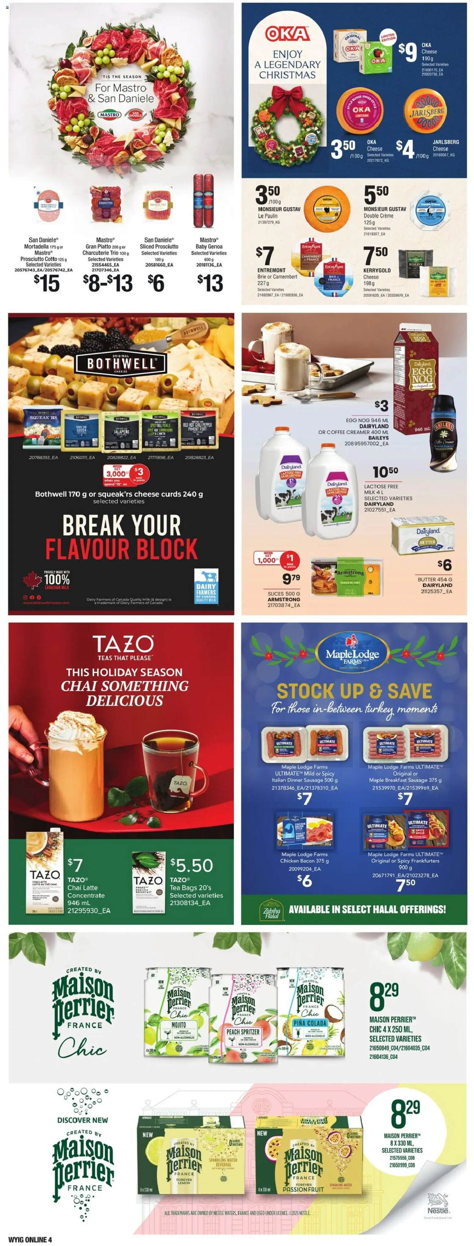Loblaws flyer valid from 18.12.2025 | Page: 17 | Products: Tea, Turkey, Milk, Cheese
