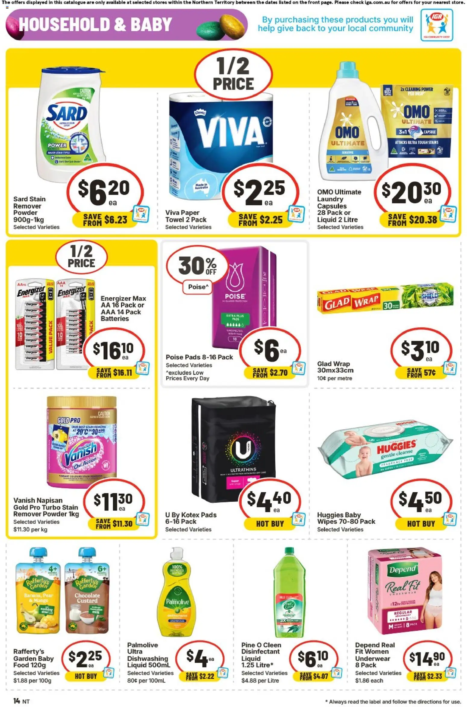 IGA catalogue - valid from 01.04.2026 | Page: 14 | Products: Household, Fragrance, Powder, Laundry