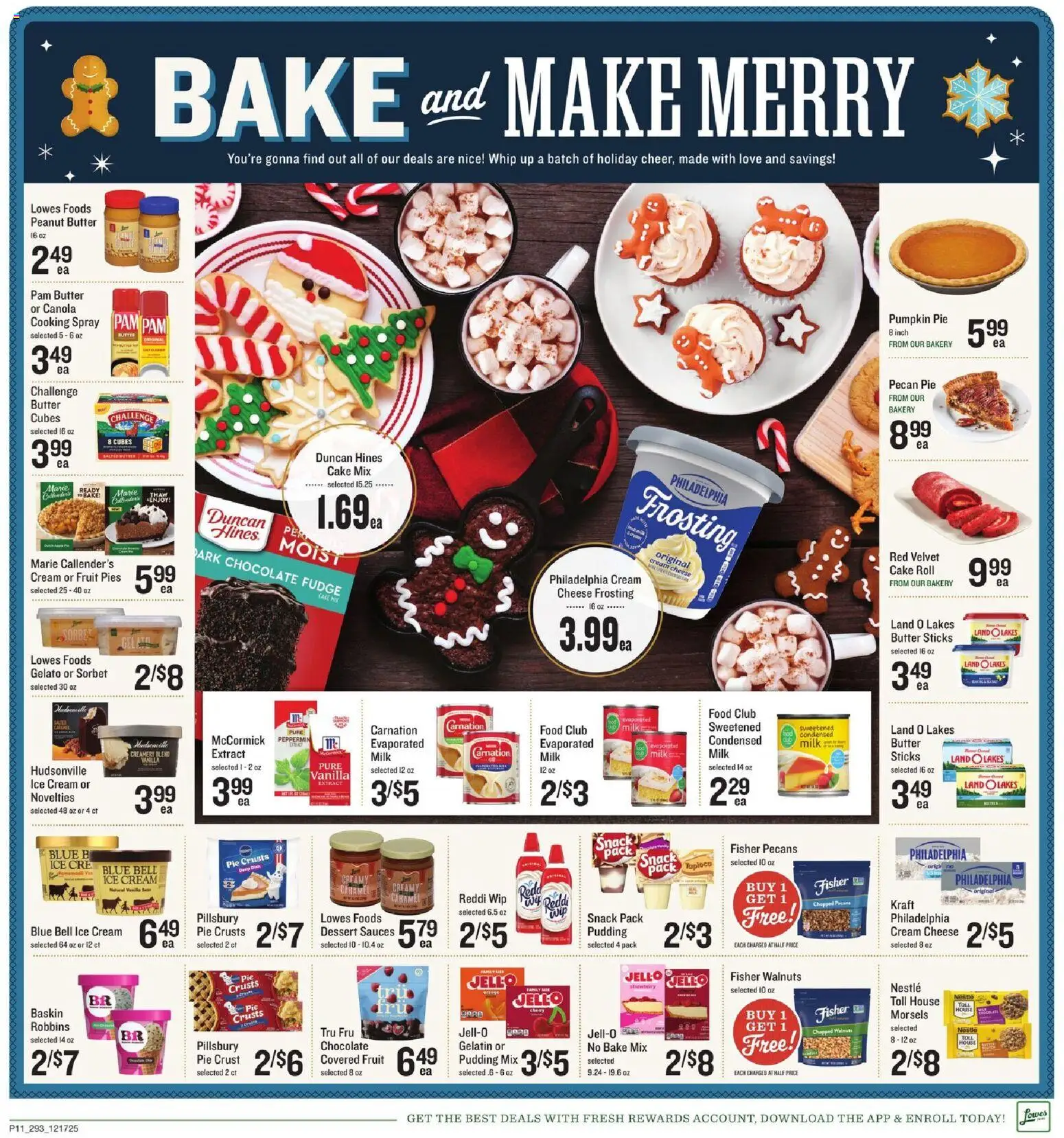 Lowes Foods Weekly Ad - SC - valid from 17.12.2025 | Page: 11 | Products: Bakery, Milk, Cheese, Pumpkin Pie