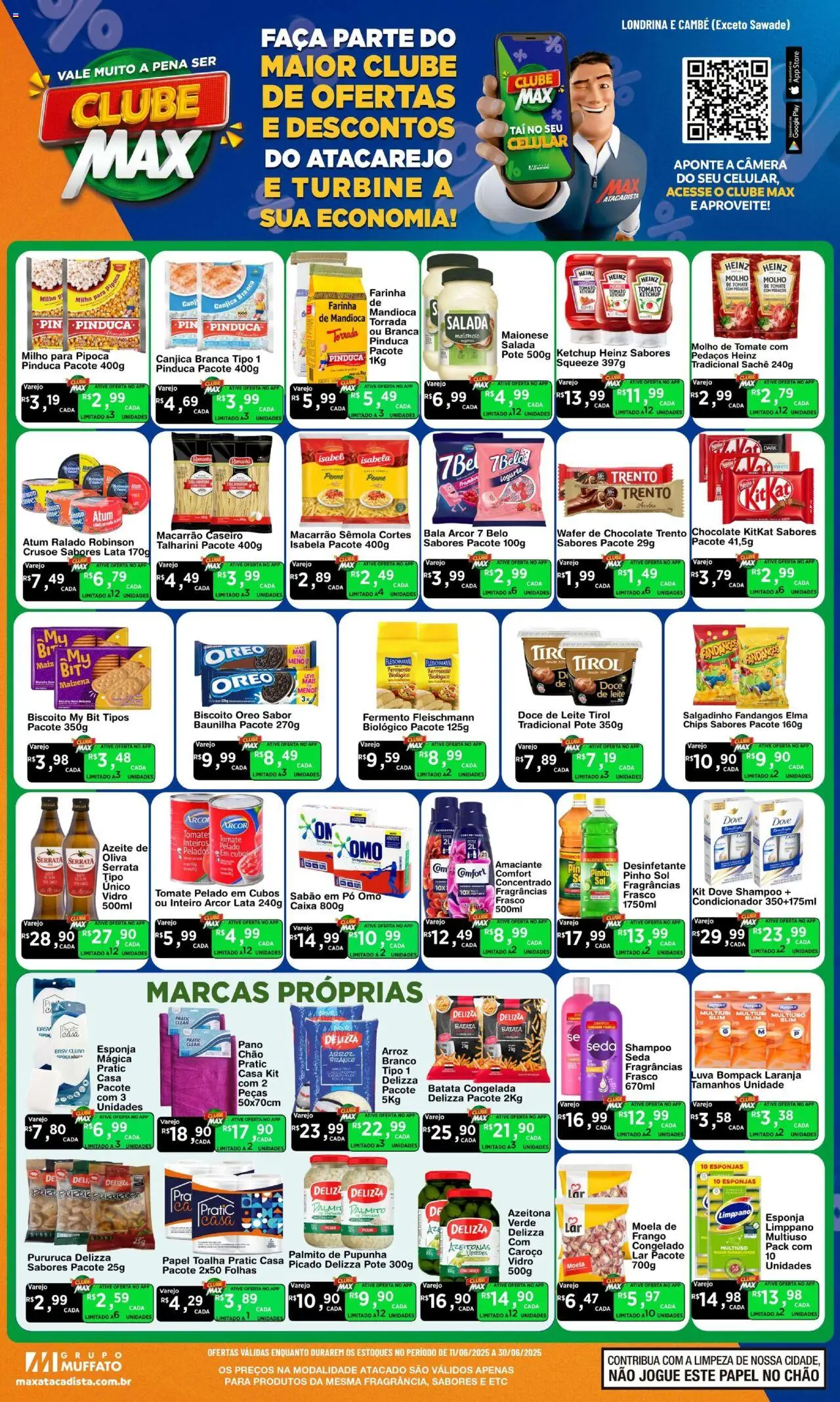Max Atacadista Folheto - válido de 11.06.2025 | Página: 1 | Produtos: Azeitonas, Celular, Batata, Amaciante