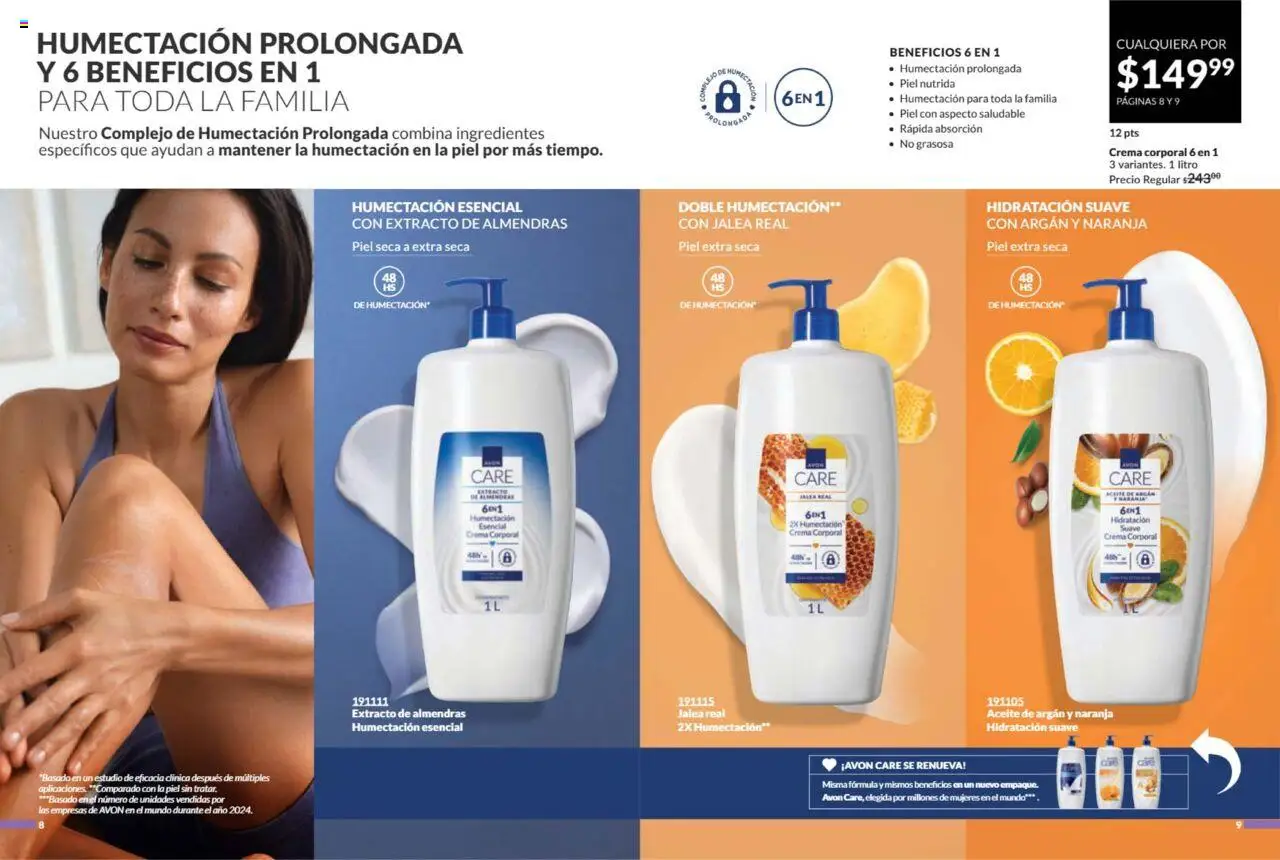 Nuevas ofertas de AVON válidas en toda la República Mexicana desde el 11.07.2025. ¡Encuentra las mejores ofertas en AVON campaña 11 2025! | Página: 6 | Productos: Almendras, Crema, Aceite, Crema corporal