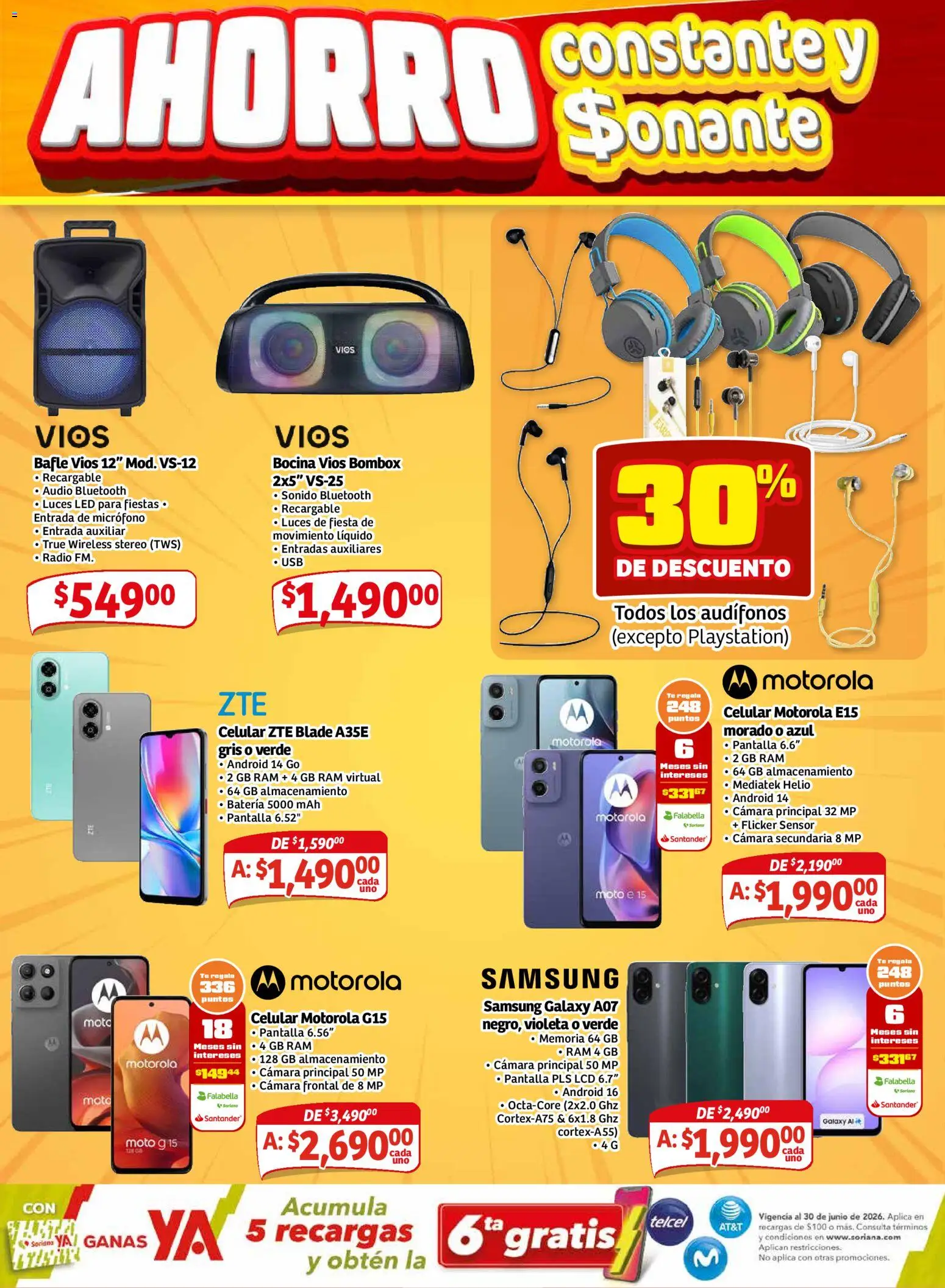 Nuevas ofertas de Soriana válidas en toda la República Mexicana desde el 12.02.2026. ¡Encuentra las mejores ofertas en Soriana - Pesito Valedor Mercado: Nay, Sin, Son! | Página: 24 | Productos: Audio, Audífonos, Cámara, Playstation